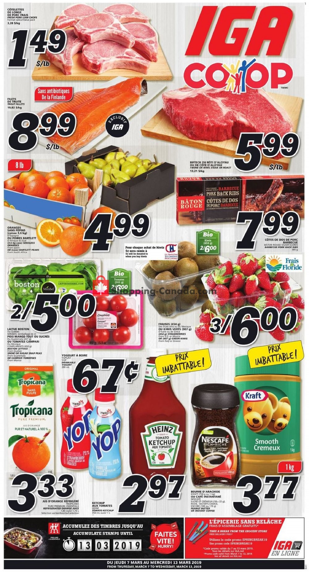 IGA Extra flyer from Thursday March 7, 2019 to Wednesday March 13, 2019 - page 1