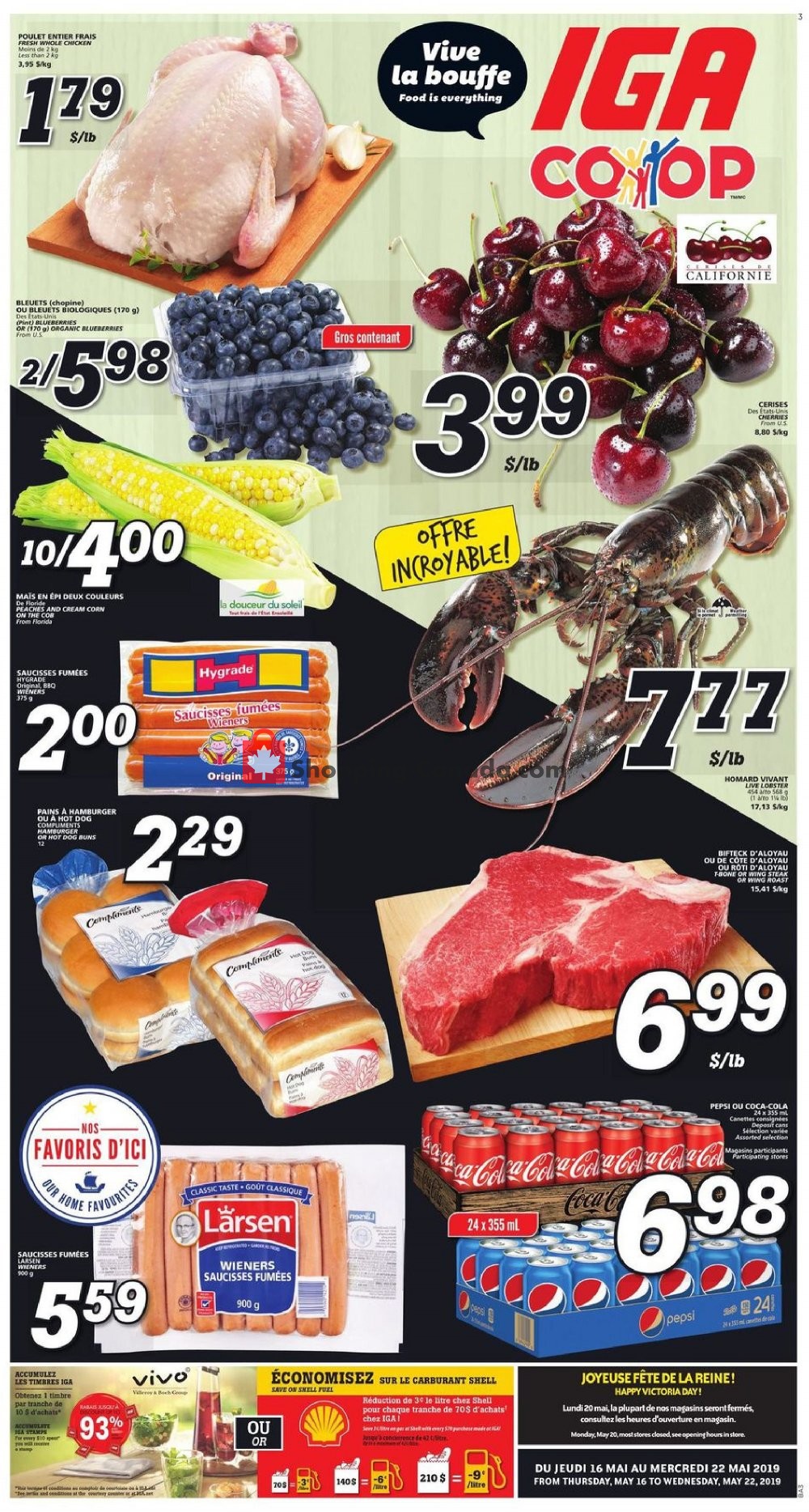 IGA Extra flyer from Thursday May 16, 2019 to Wednesday May 22, 2019 - page 1
