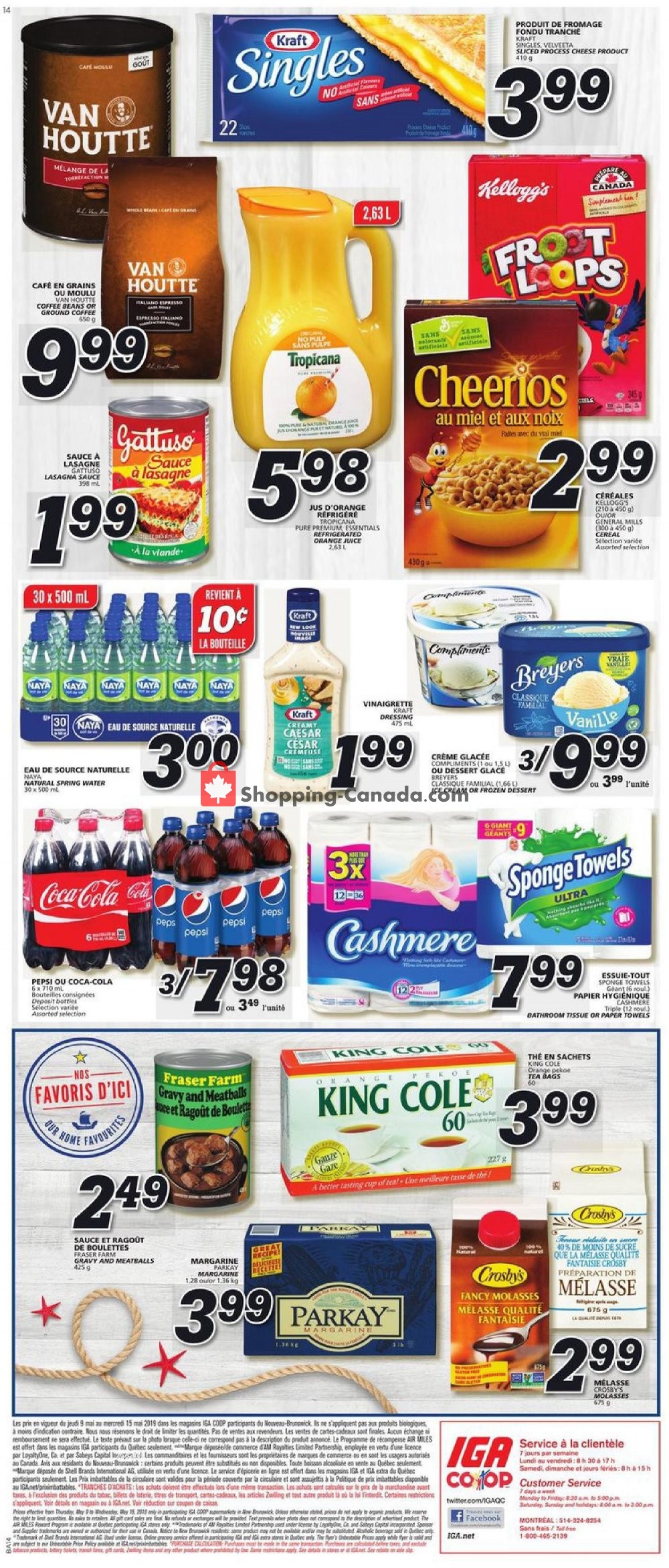 IGA Extra flyer from Thursday May 9, 2019 to Wednesday May 15, 2019 - page 14
