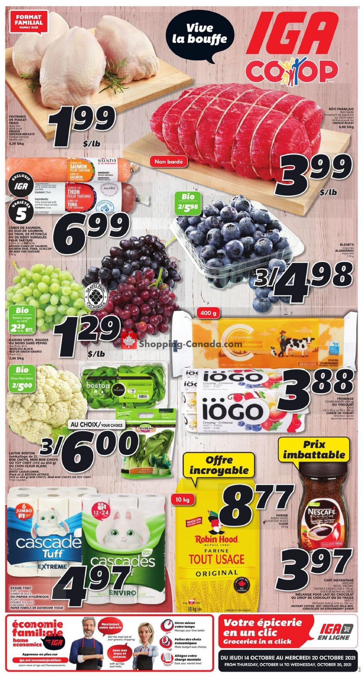 IGA Extra flyer from Thursday October 14, 2021 to Wednesday October 20, 2021 - page 1