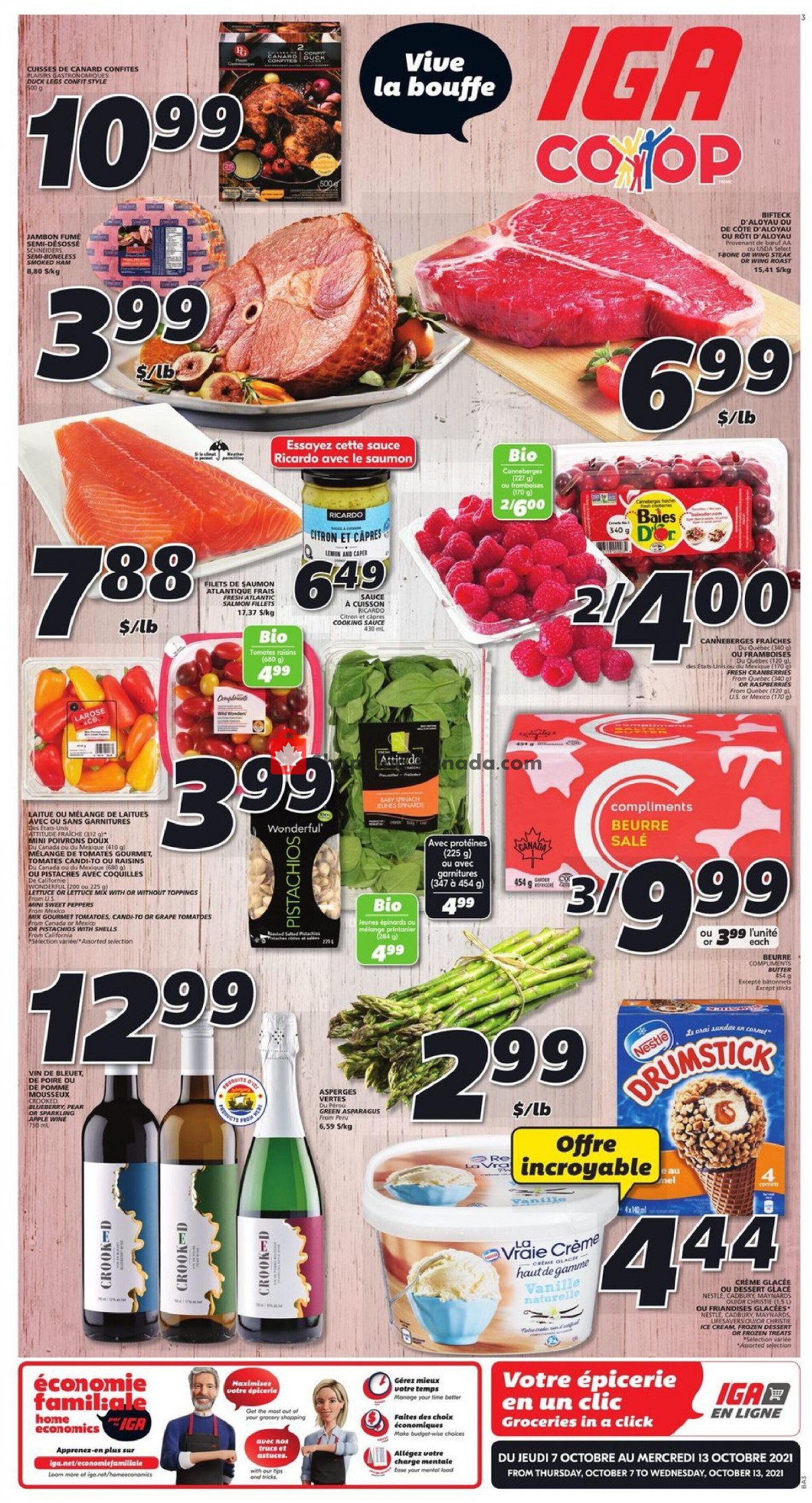 IGA Extra flyer from Thursday October 7, 2021 to Wednesday October 13, 2021 - page 1