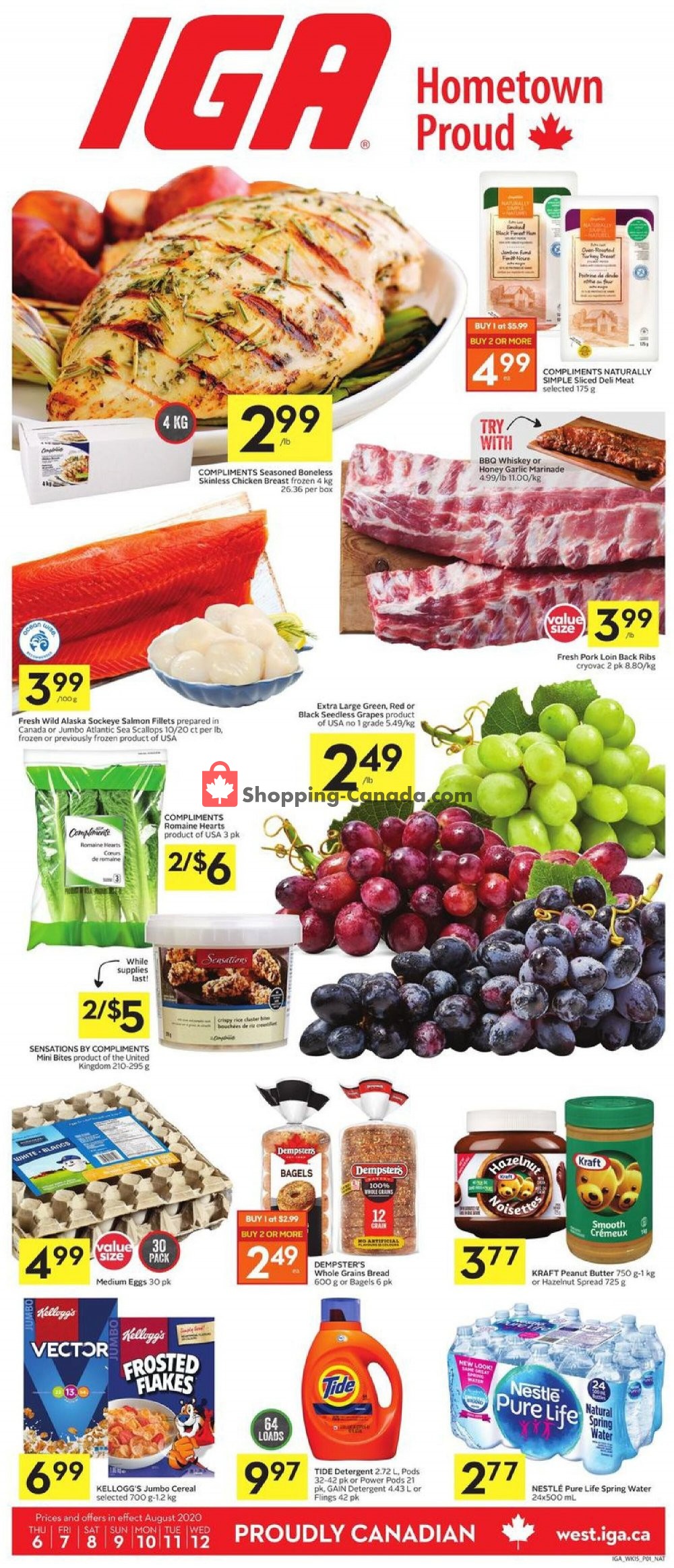 IGA Extra flyer from Thursday August 6, 2020 to Wednesday August 12, 2020 - page 1