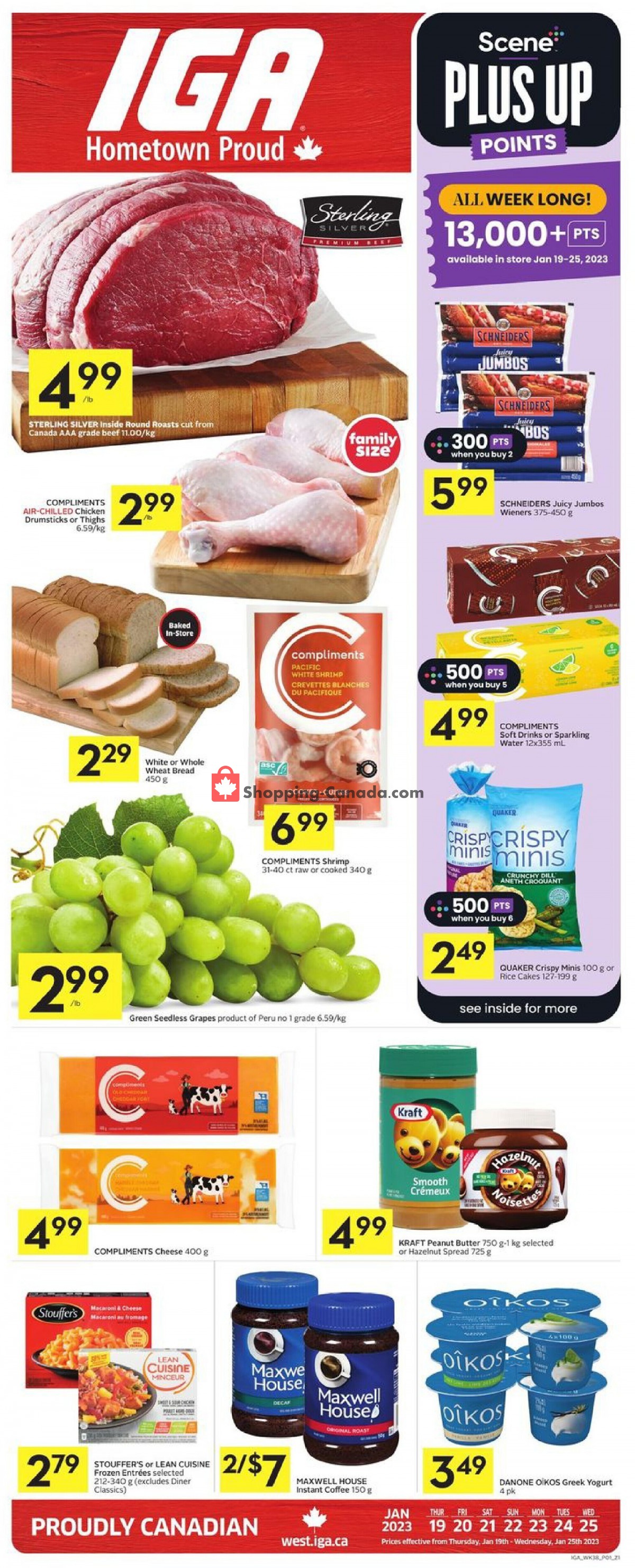 IGA Extra flyer from Thursday January 19, 2023 to Wednesday January 25, 2023 - page 1