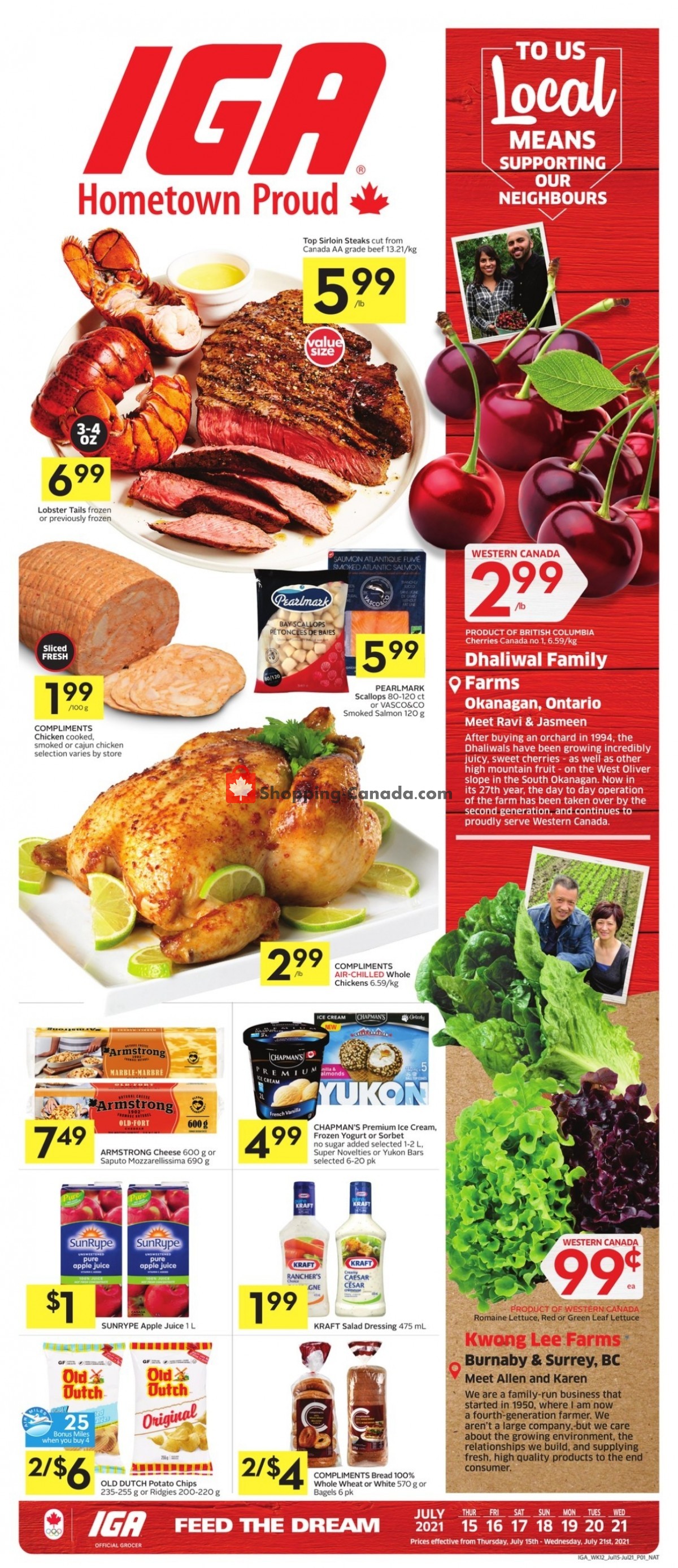 IGA Extra flyer from Thursday July 15, 2021 to Wednesday July 21, 2021 - page 1