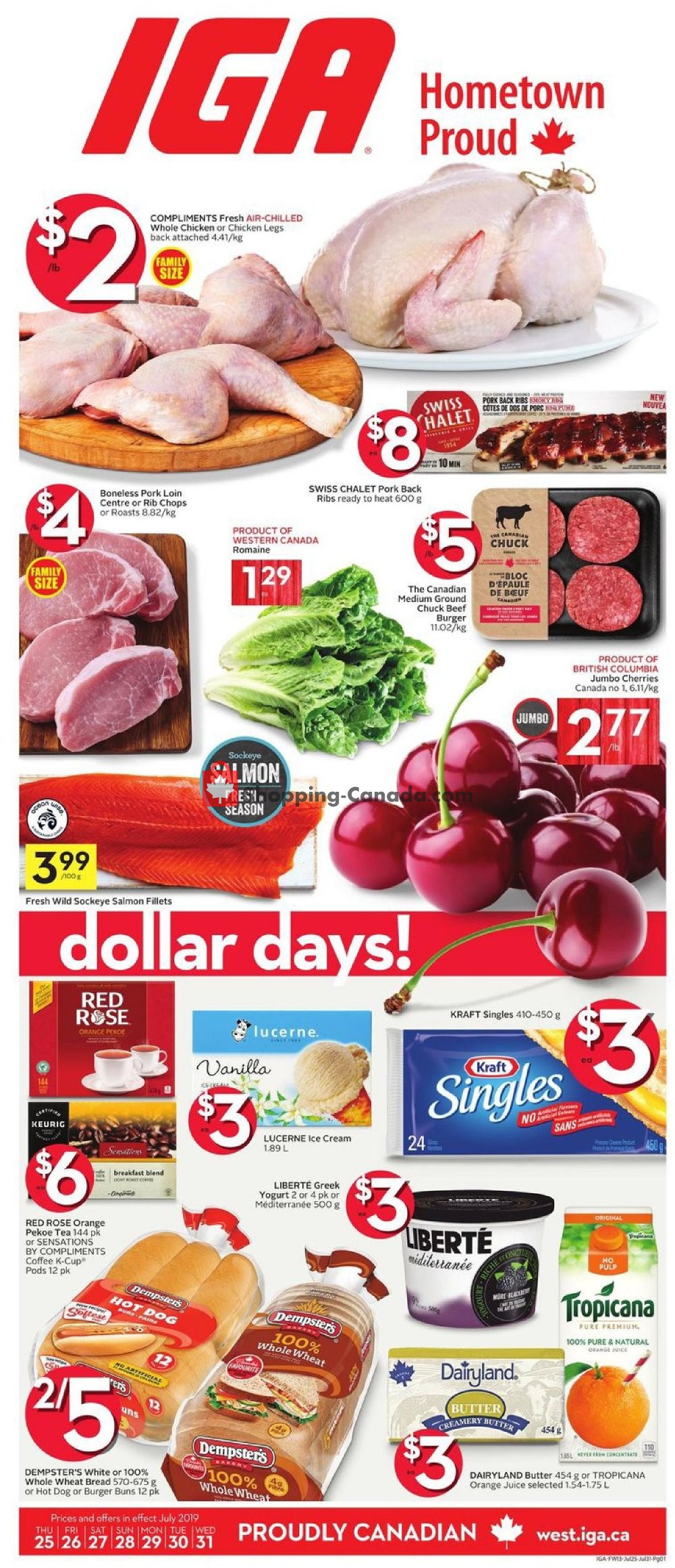 IGA Extra flyer from Thursday July 25, 2019 to Wednesday July 31, 2019 - page 1