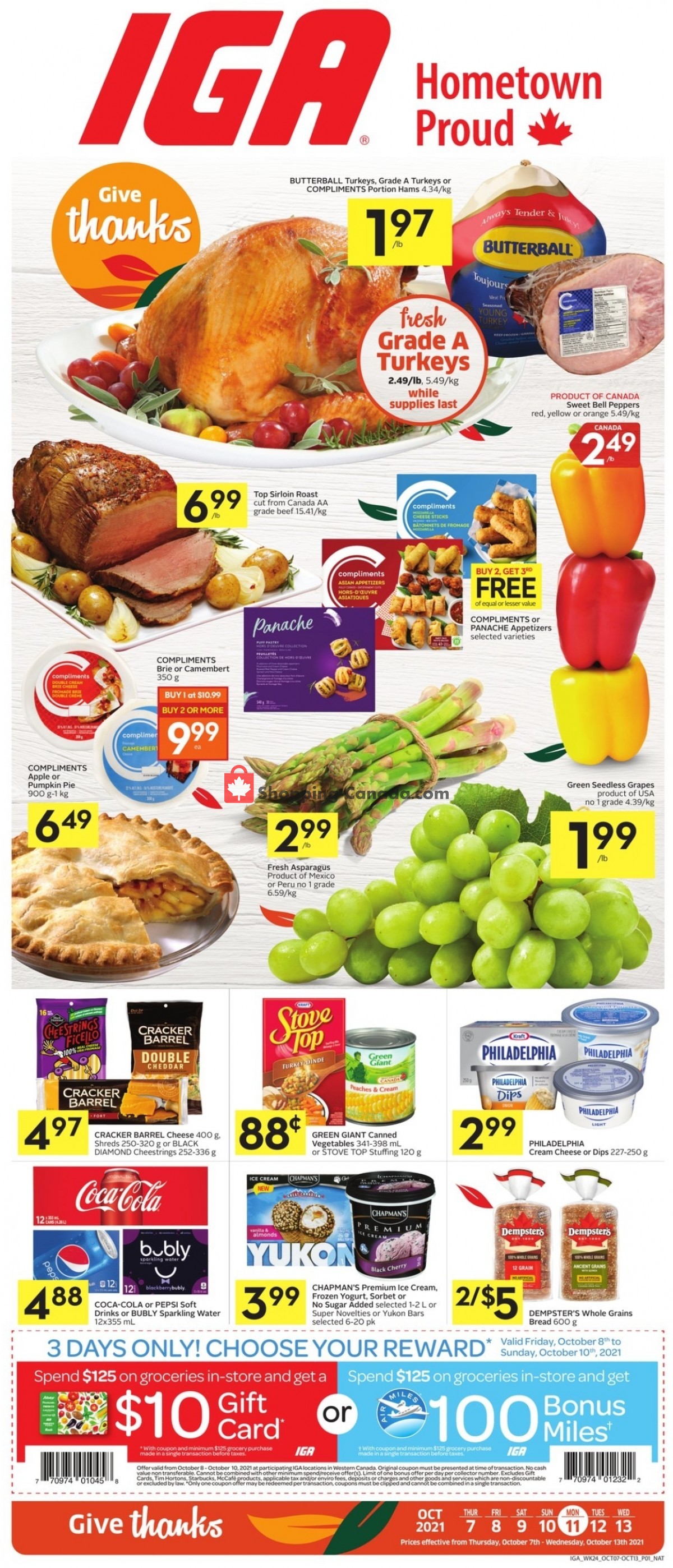 IGA Extra flyer from Thursday October 7, 2021 to Wednesday October 13, 2021 - page 1