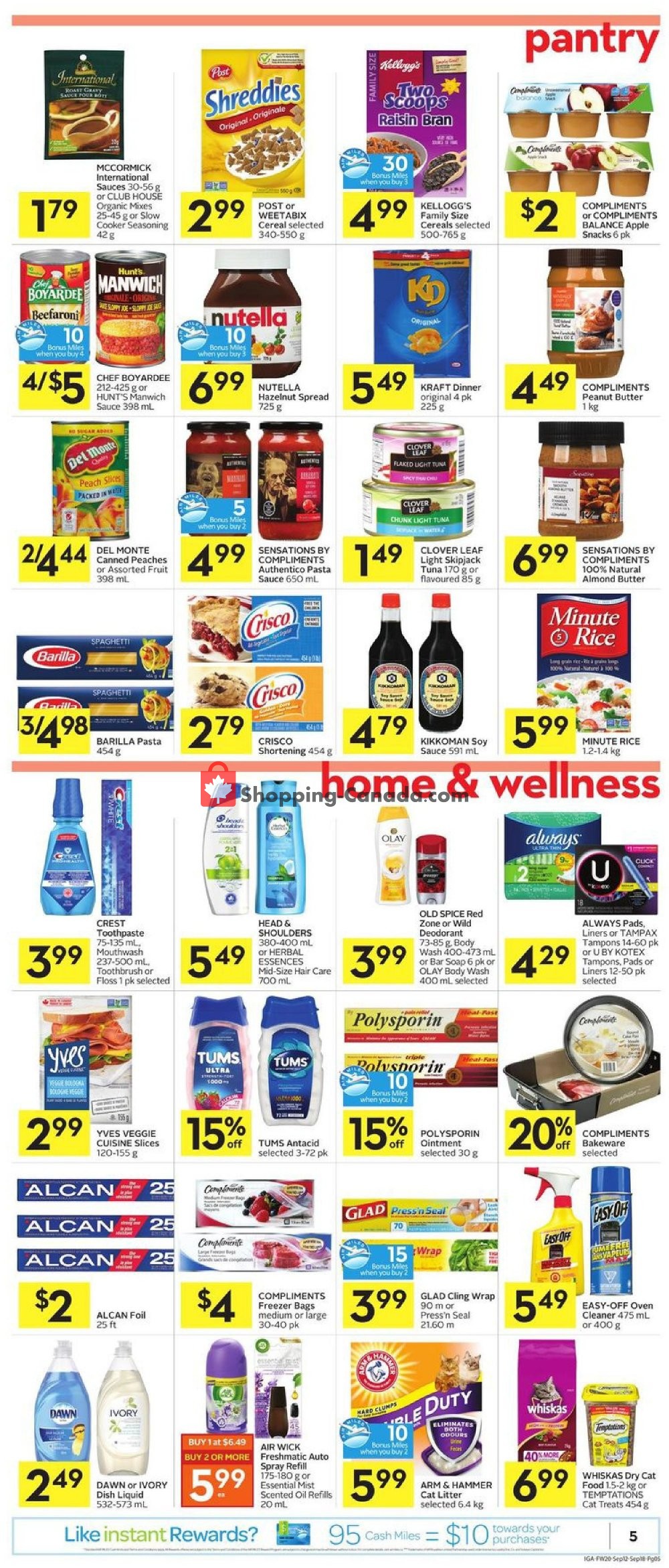 IGA Extra flyer from Thursday September 12, 2019 to Wednesday September 18, 2019 - page 5