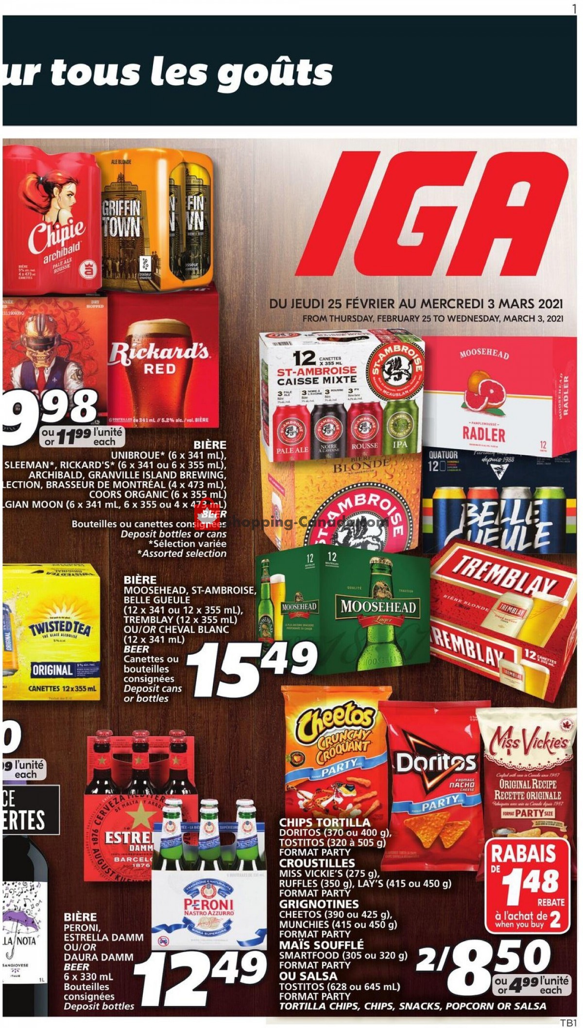 IGA Extra flyer from Thursday February 25, 2021 to Wednesday March 3, 2021 - page 19