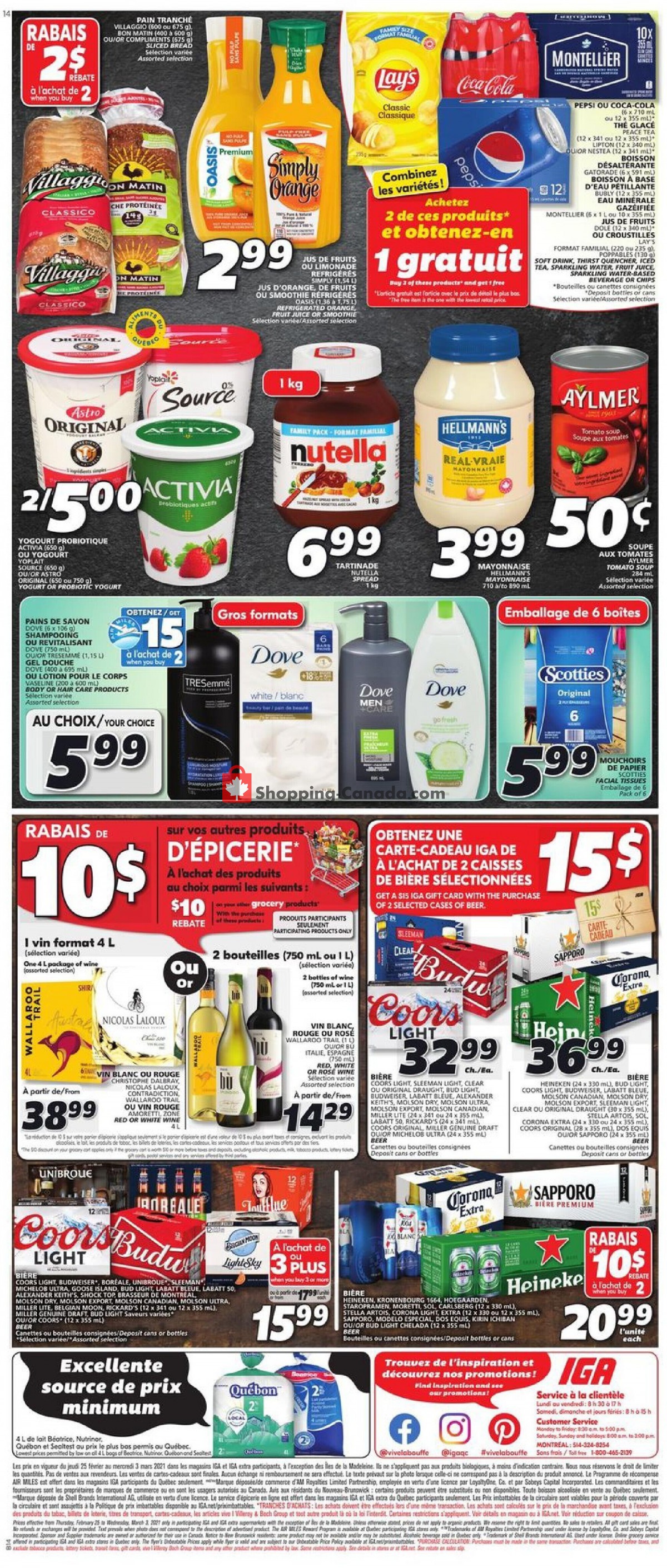 IGA Extra flyer from Thursday February 25, 2021 to Wednesday March 3, 2021 - page 5
