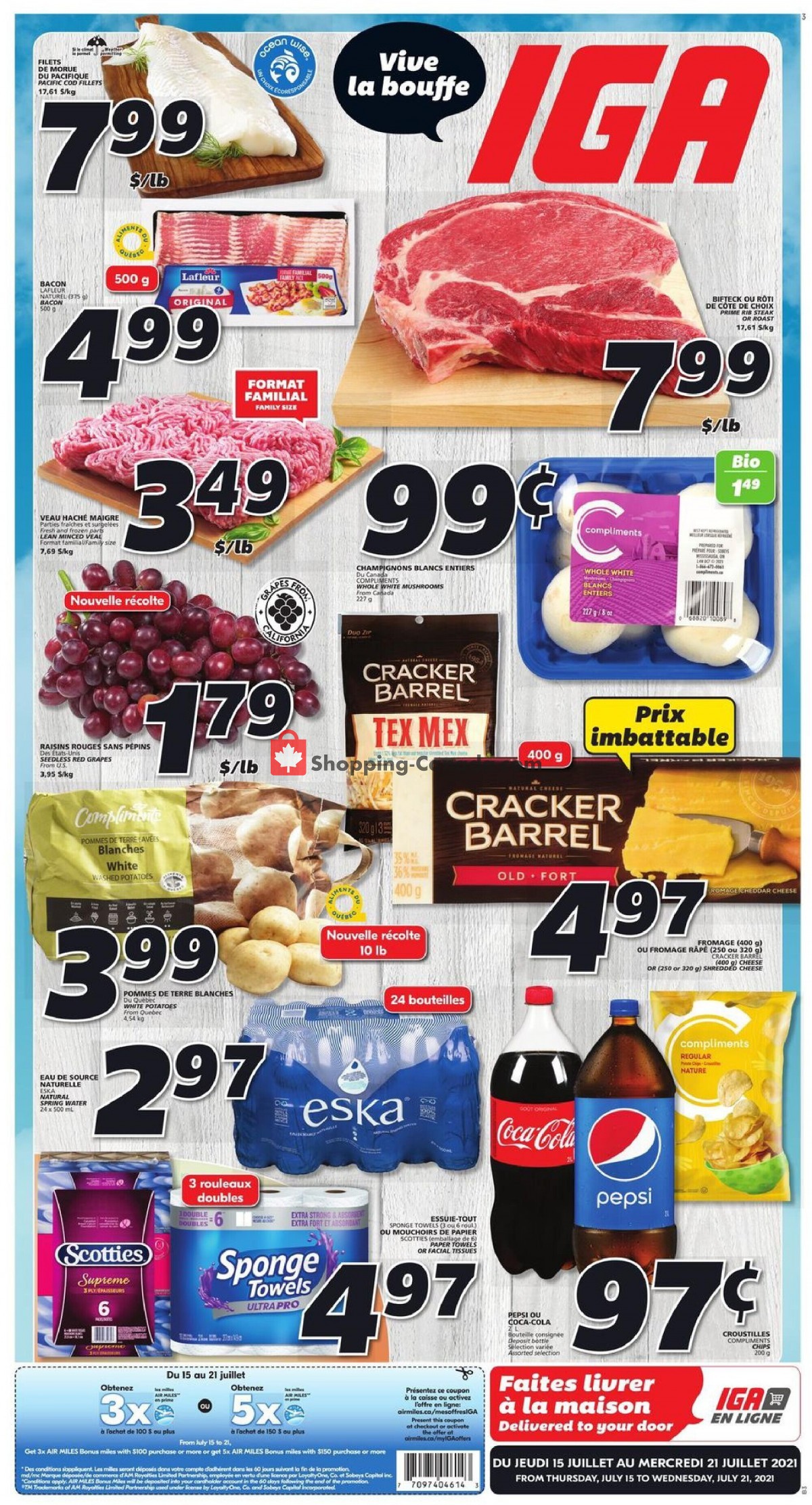 IGA Extra flyer from Thursday July 15, 2021 to Wednesday July 21, 2021 - page 1