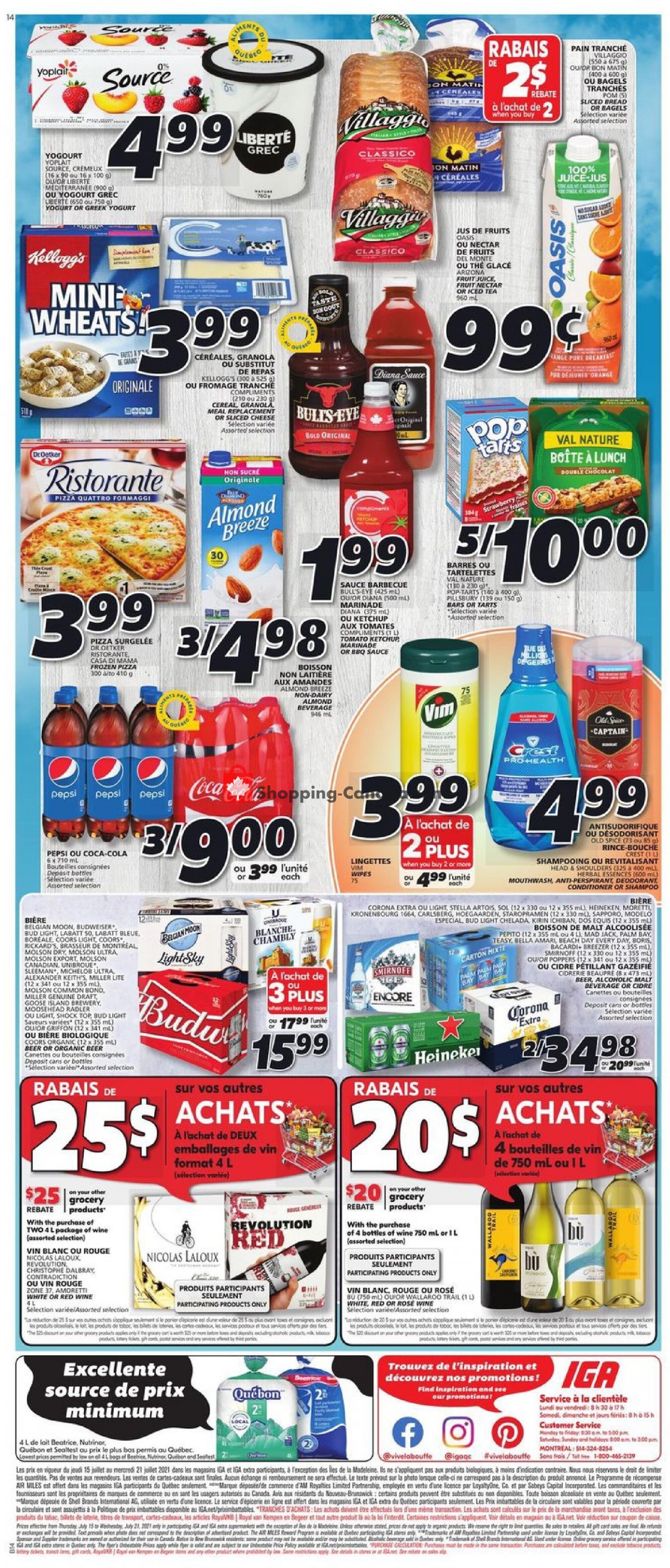 IGA Extra flyer from Thursday July 15, 2021 to Wednesday July 21, 2021 - page 5
