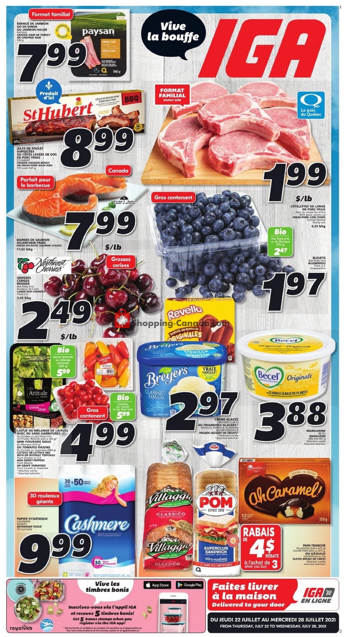 IGA Extra flyer from Thursday July 22, 2021 to Wednesday July 28, 2021 - page 1