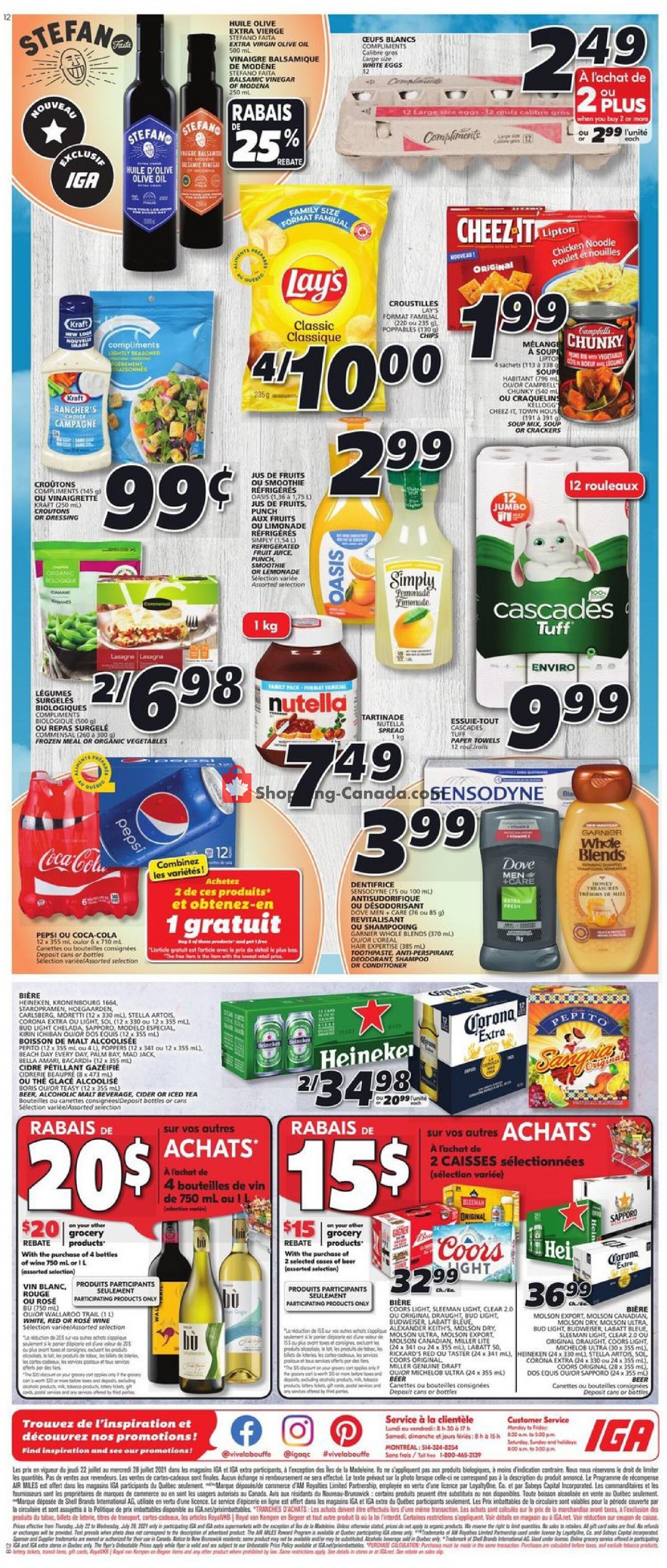 IGA Extra flyer from Thursday July 22, 2021 to Wednesday July 28, 2021 - page 4