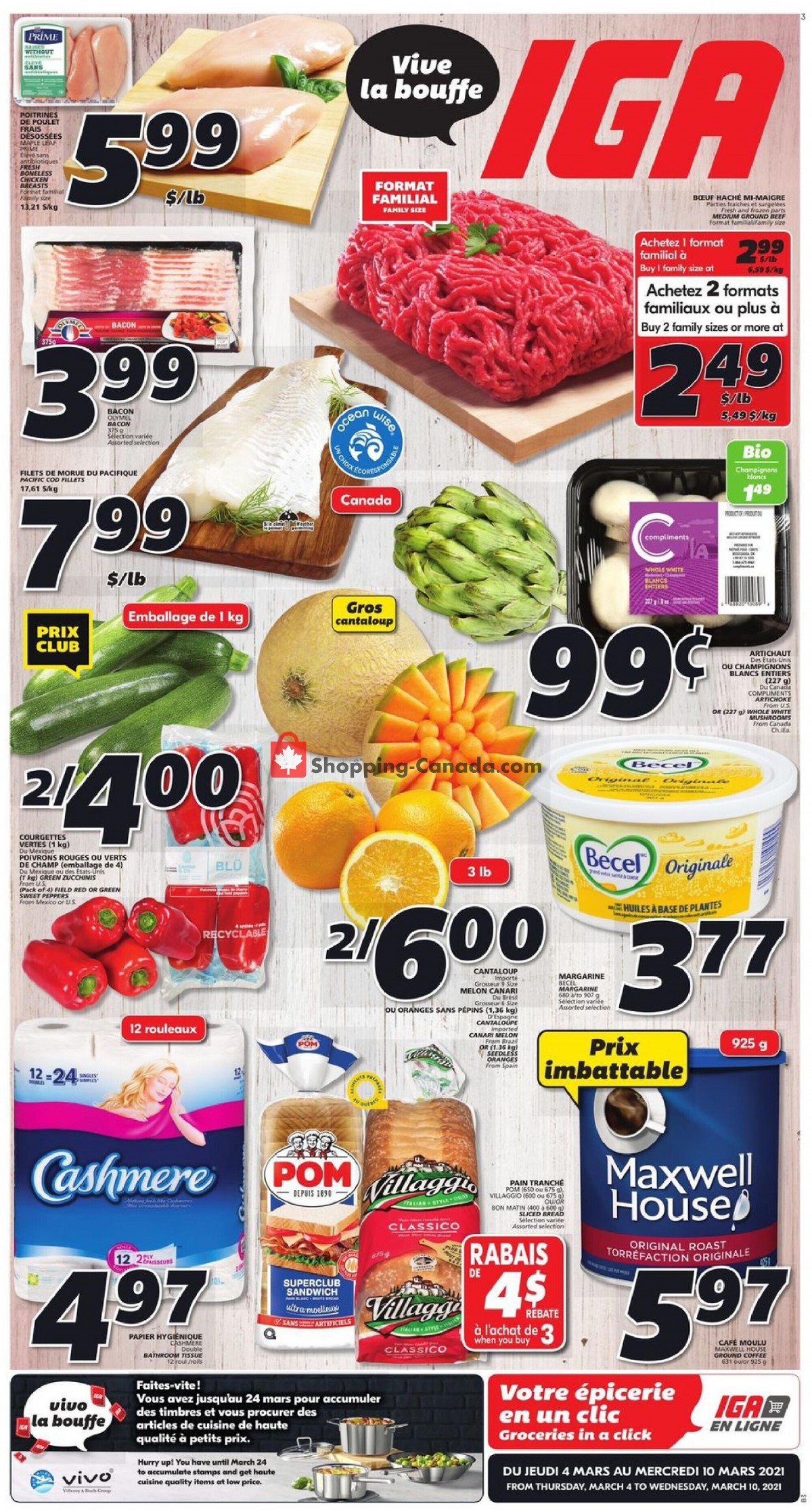 IGA Extra flyer from Thursday March 4, 2021 to Wednesday March 10, 2021 - page 1
