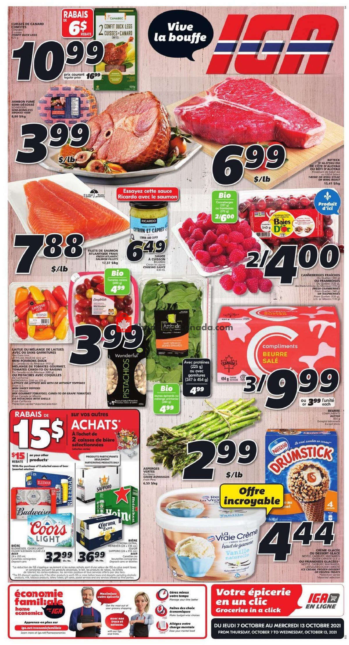 IGA Extra flyer from Thursday October 7, 2021 to Wednesday October 13, 2021 - page 1