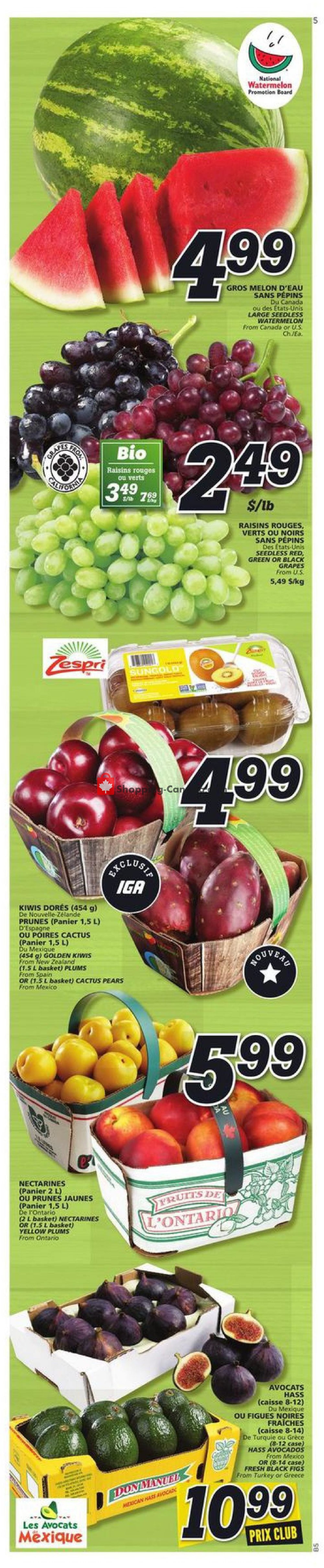 IGA Extra flyer from Thursday August 8, 2019 to Wednesday August 14, 2019 - page 5