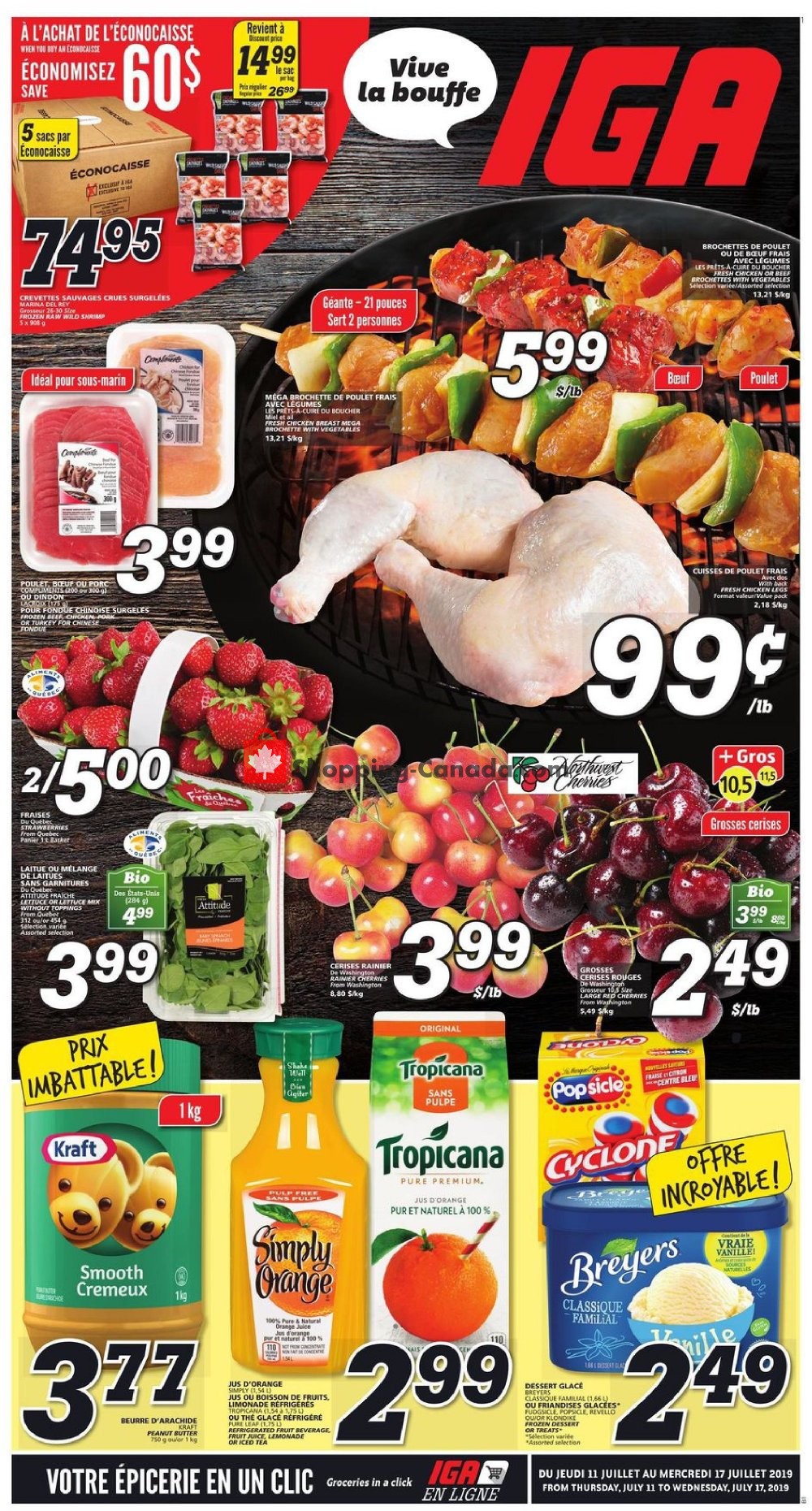 IGA Extra flyer from Thursday July 11, 2019 to Wednesday July 17, 2019 - page 1