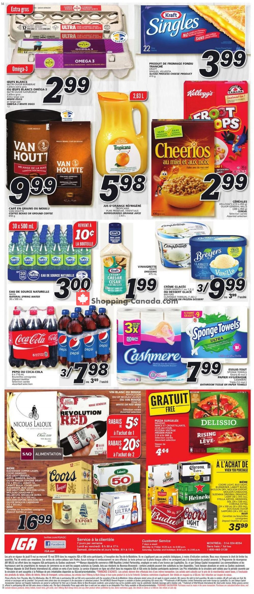 IGA Extra flyer from Thursday May 9, 2019 to Wednesday May 15, 2019 - page 14