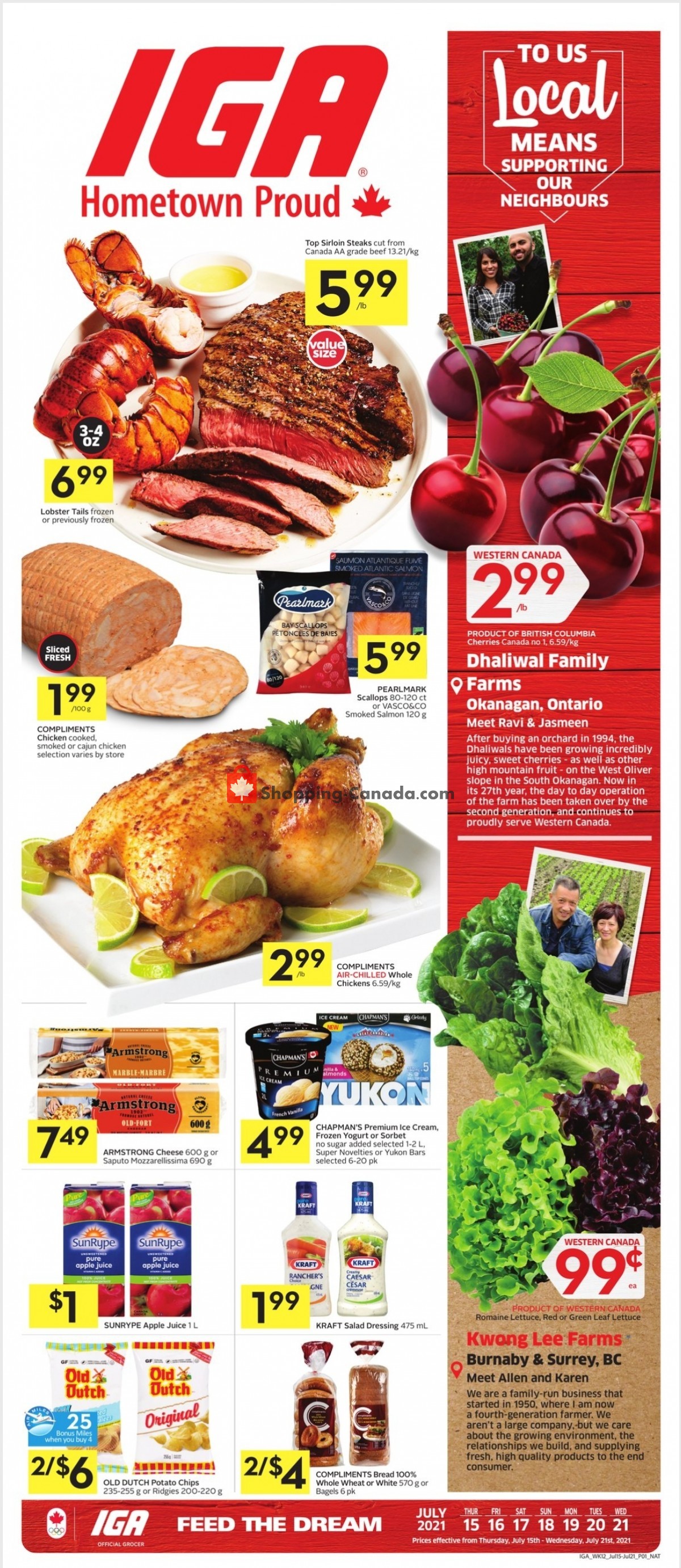 IGA Extra flyer from Thursday July 15, 2021 to Wednesday July 21, 2021 - page 1