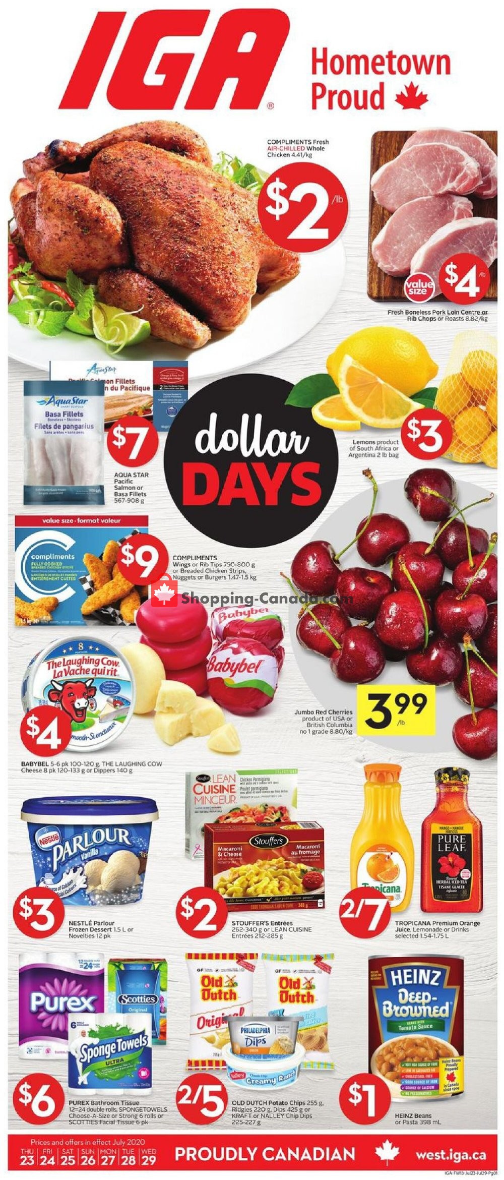 IGA Extra Canada, flyer (Special Offer West) July 23 July 29
