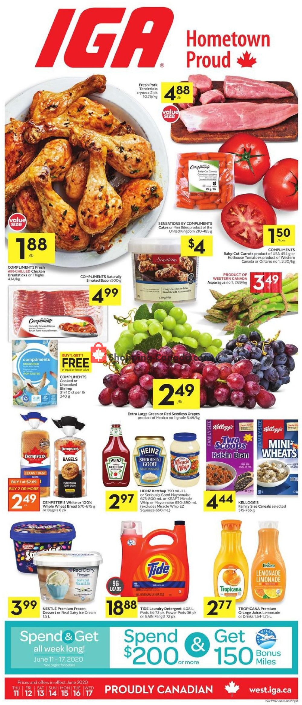 IGA Extra Canada, flyer (Special Offer West) June 11 June 17