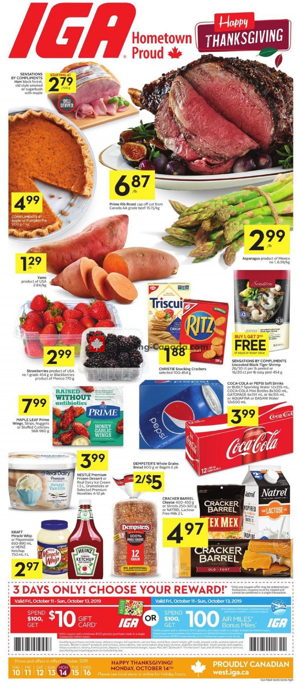 IGA Extra flyer from Thursday October 10, 2019 to Wednesday October 16, 2019 - page 1