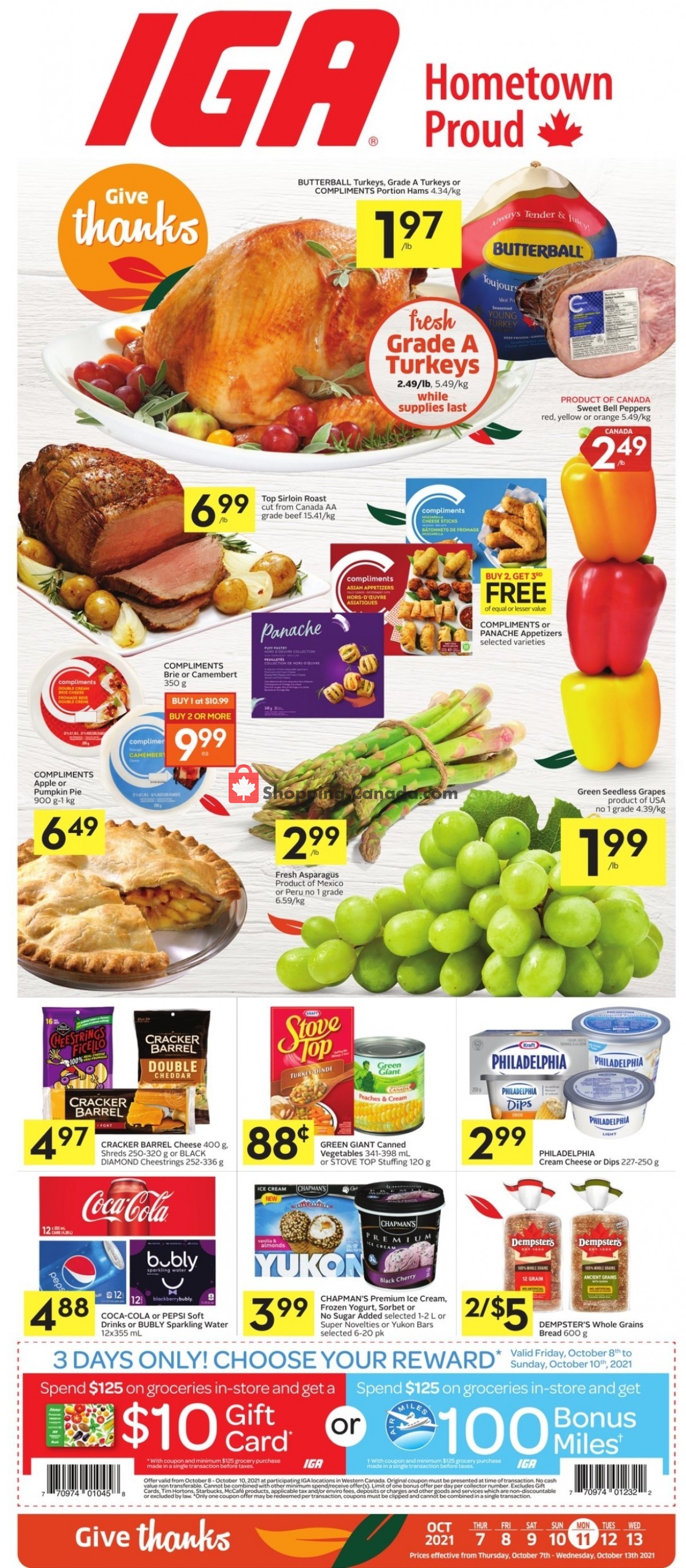 IGA Extra flyer from Thursday October 7, 2021 to Wednesday October 13, 2021 - page 1