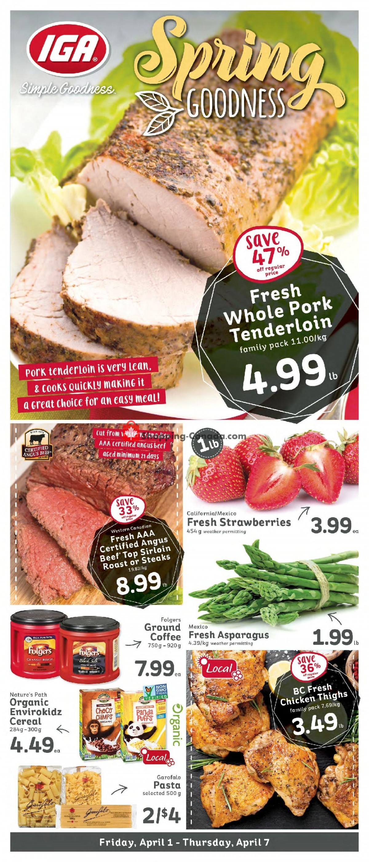 IGA Extra Canada, flyer (Spring fresh offer) April 1 April 7, 2022