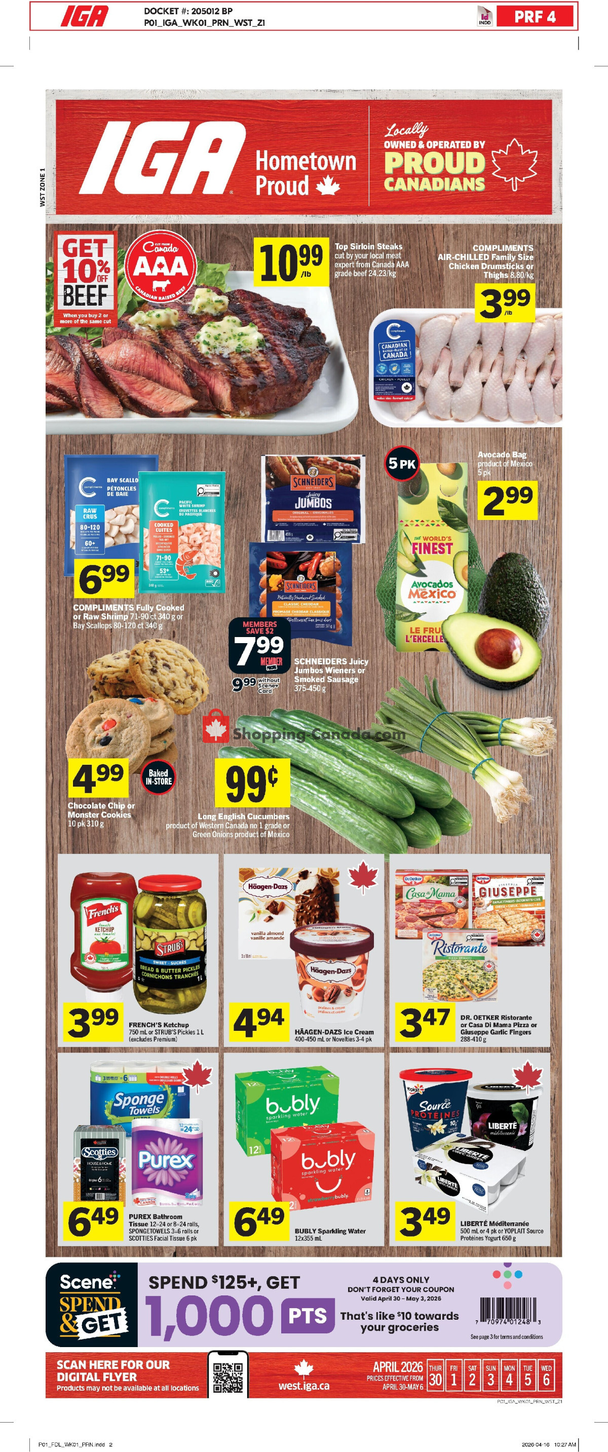 IGA Extra flyer from Thursday April 30, 2026 to Wednesday May 6, 2026 - page 1