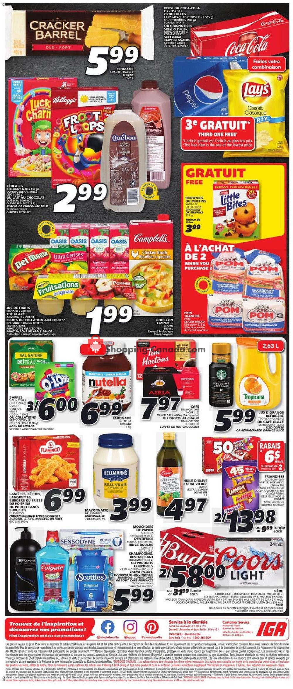 IGA Extra flyer from Thursday October 15, 2020 to Wednesday October 21, 2020 - page 4