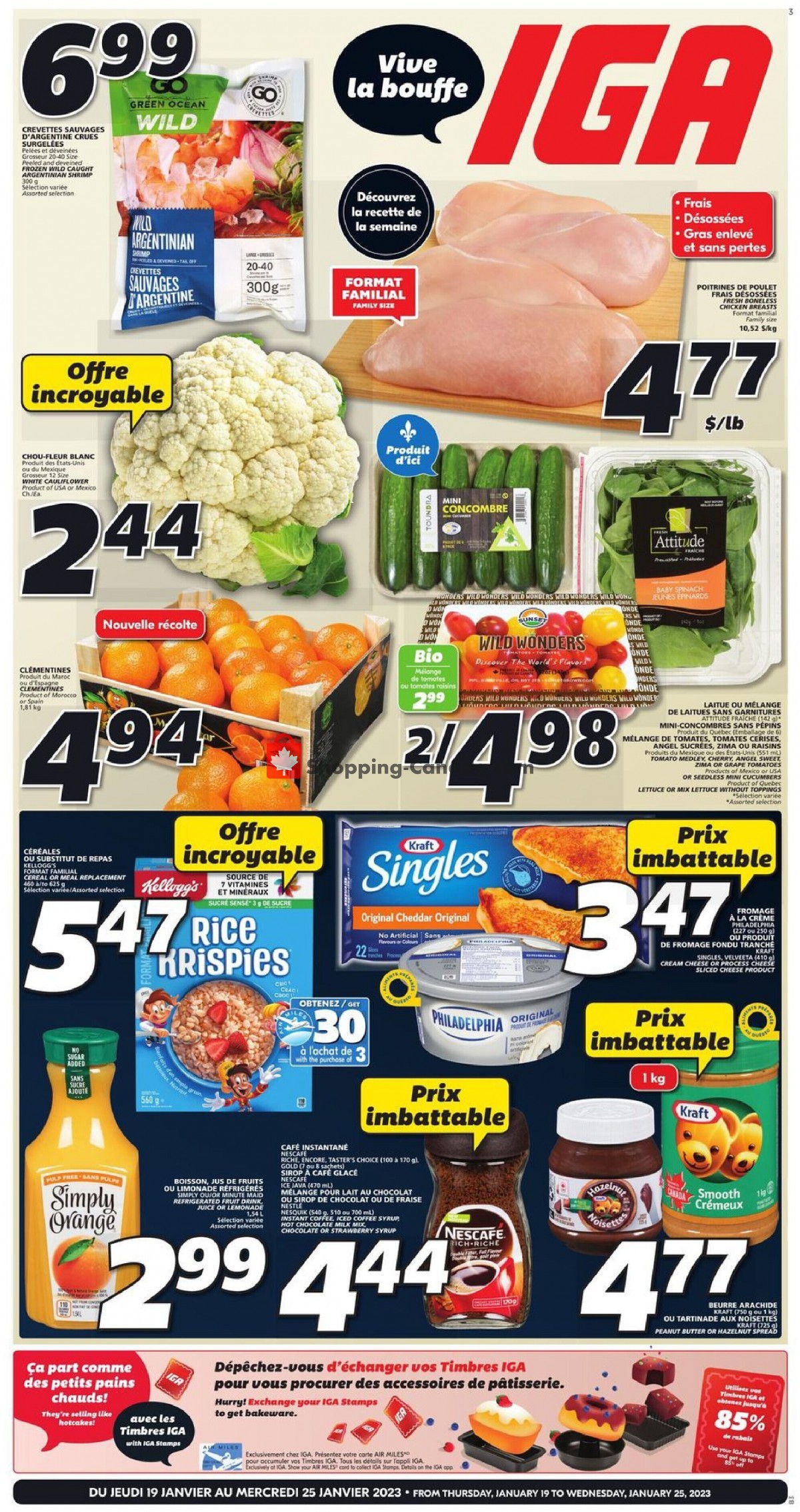 IGA Extra flyer from Thursday January 19, 2023 to Wednesday January 25, 2023 - page 1