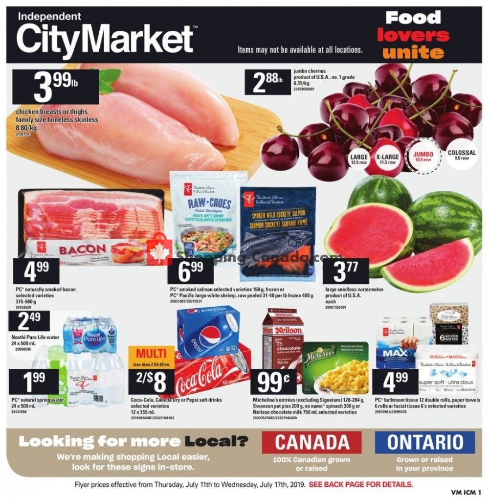 Independent City Market flyer from Thursday July 11, 2019 to Wednesday July 17, 2019 - page 1