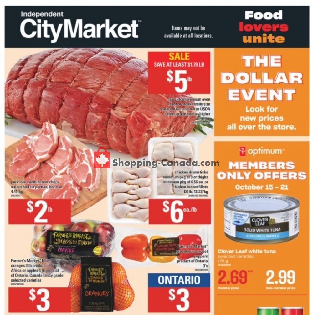 Independent City Market flyer from Thursday October 15, 2020 to Wednesday October 21, 2020 - page 1