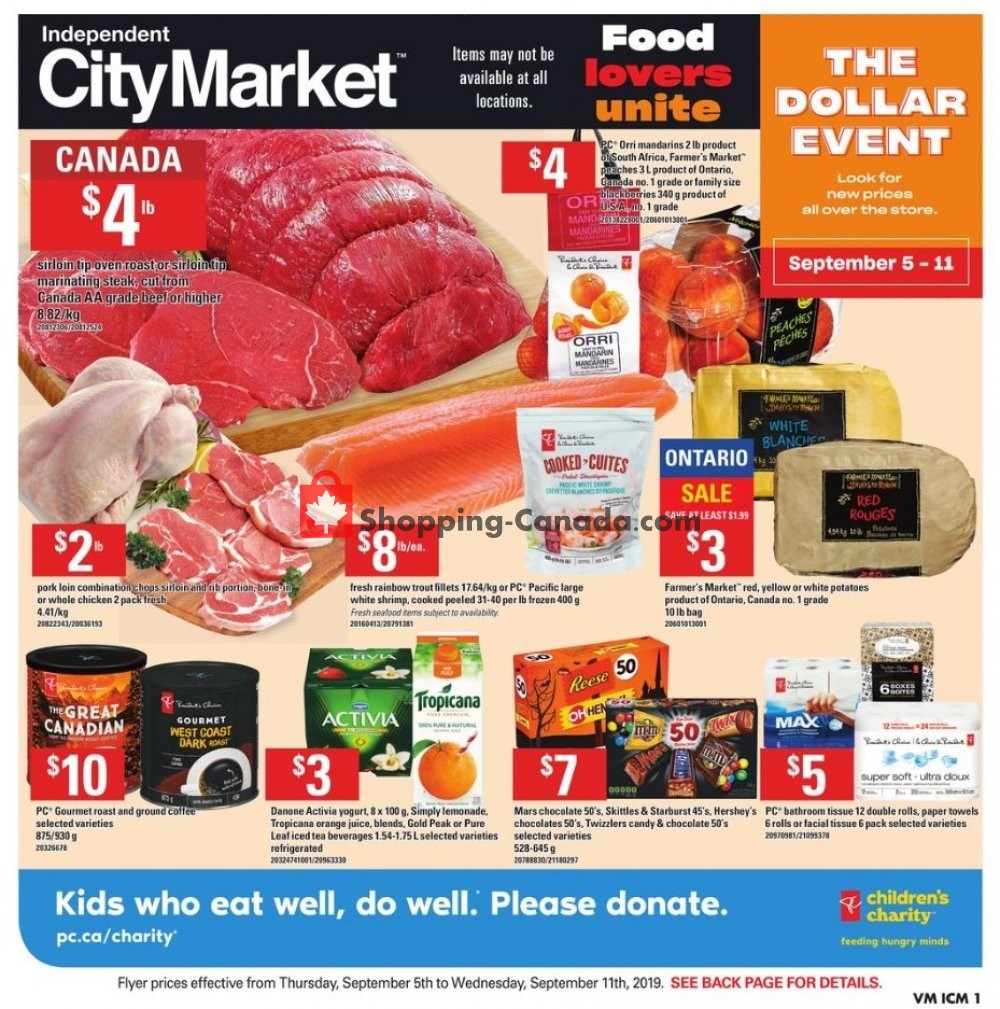 Independent City Market flyer from Thursday September 5, 2019 to Wednesday September 11, 2019 - page 1