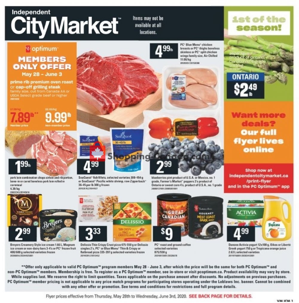 Independent City Market flyer from Thursday May 28, 2020 to Wednesday June 3, 2020 - page 1