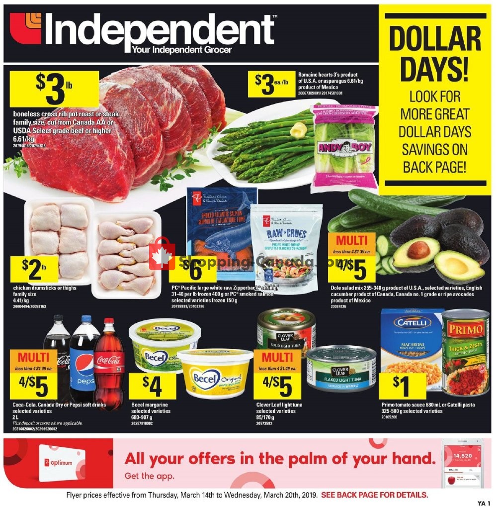 Your Independent Grocer flyer from Thursday March 14, 2019 to Wednesday March 20, 2019 - page 1