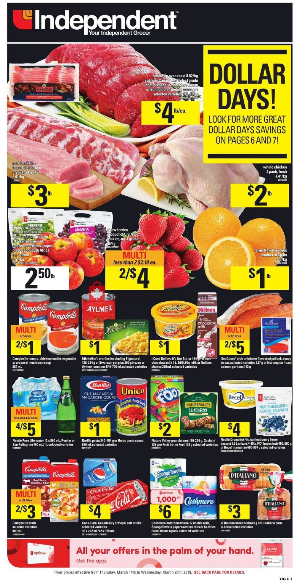 Your Independent Grocer flyer from Thursday March 14, 2019 to Wednesday March 20, 2019 - page 1