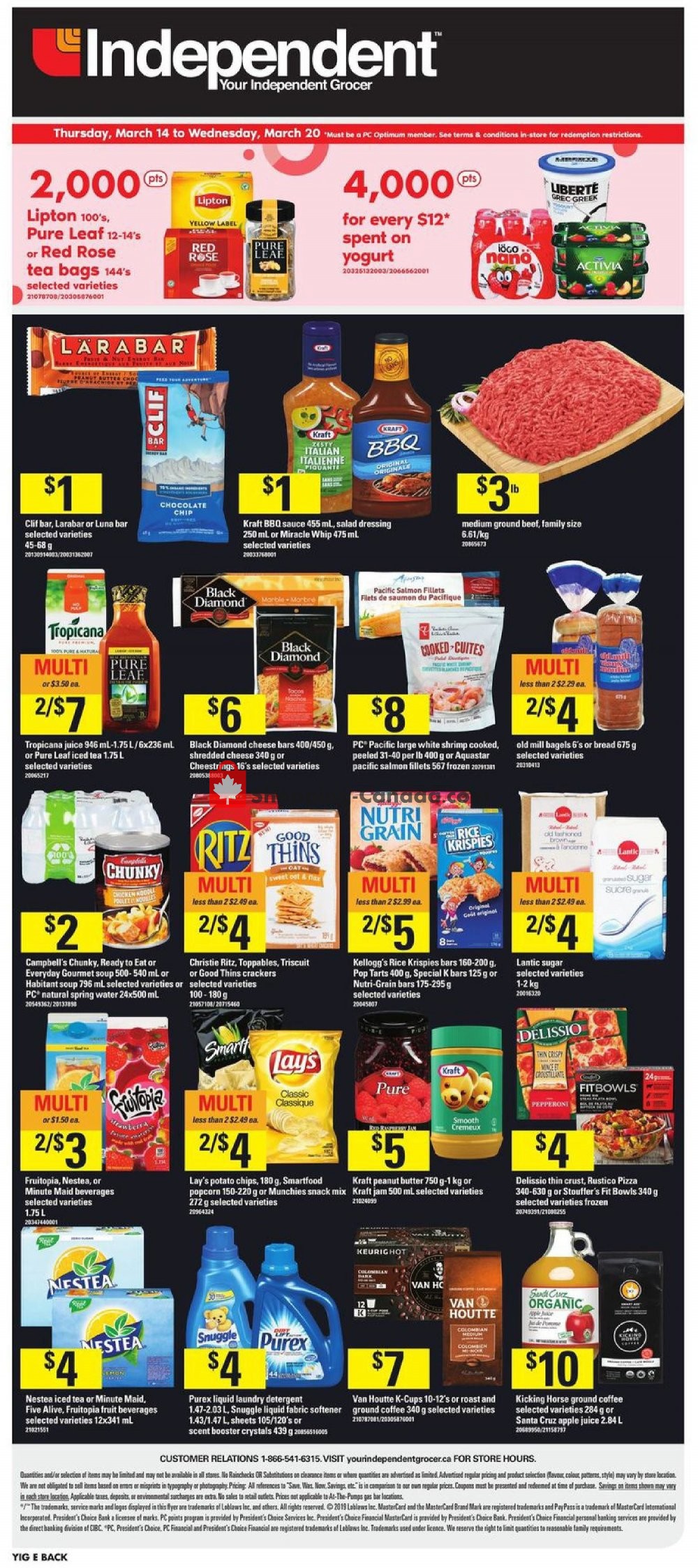Your Independent Grocer flyer from Thursday March 14, 2019 to Wednesday March 20, 2019 - page 16