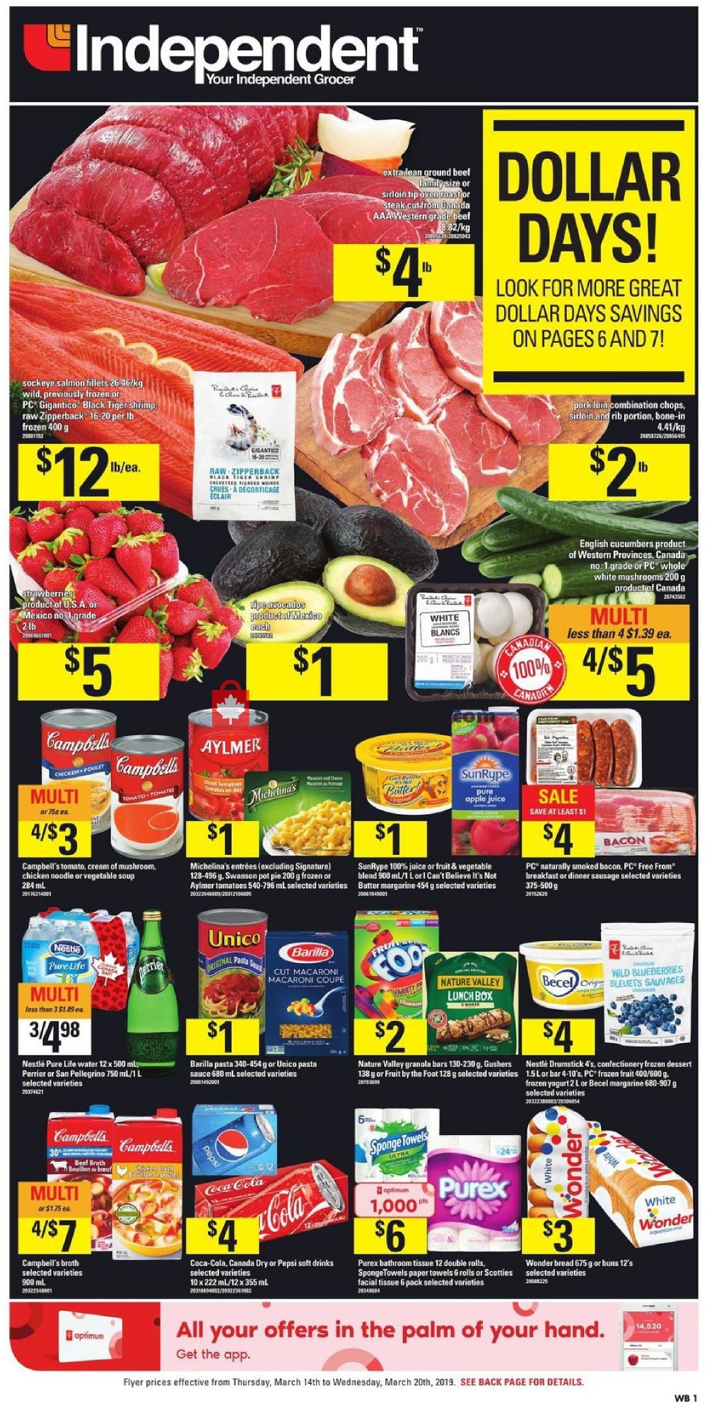 Your Independent Grocer flyer from Thursday March 14, 2019 to Wednesday March 20, 2019 - page 1