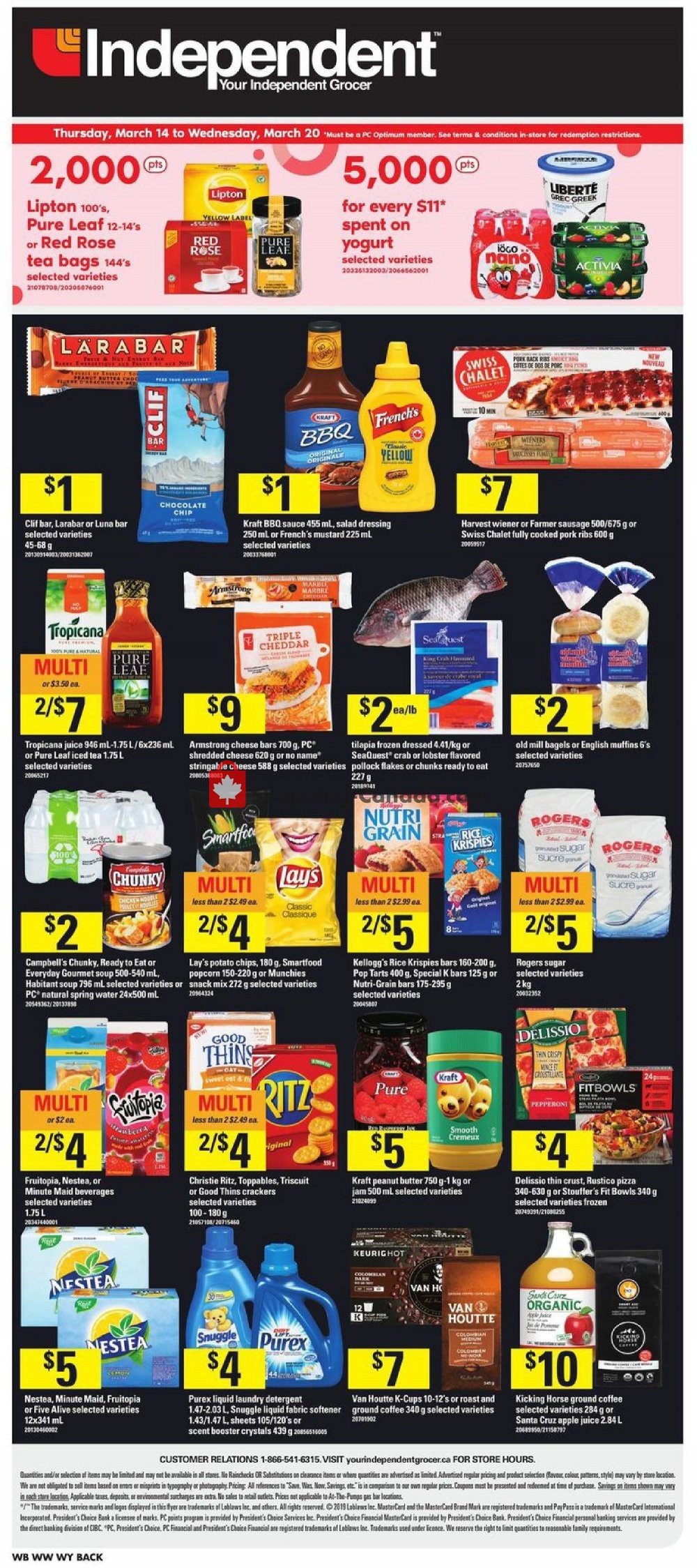 Your Independent Grocer flyer from Thursday March 14, 2019 to Wednesday March 20, 2019 - page 16