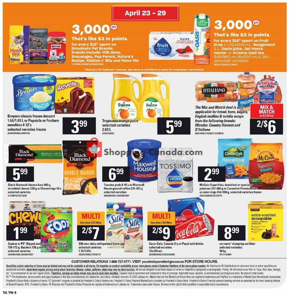 Your Independent Grocer flyer from Thursday April 23, 2020 to Wednesday April 29, 2020 - page 2