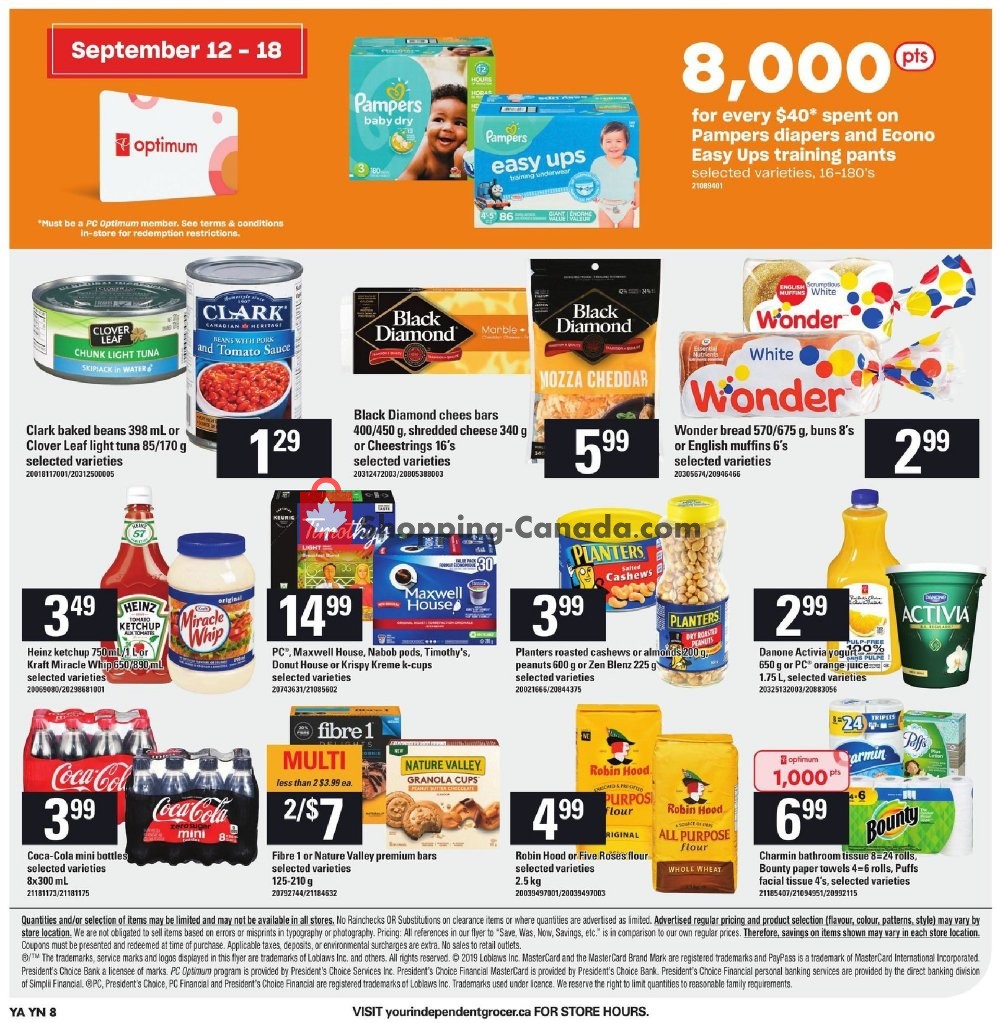 Your Independent Grocer flyer from Thursday September 12, 2019 to Wednesday September 18, 2019 - page 8
