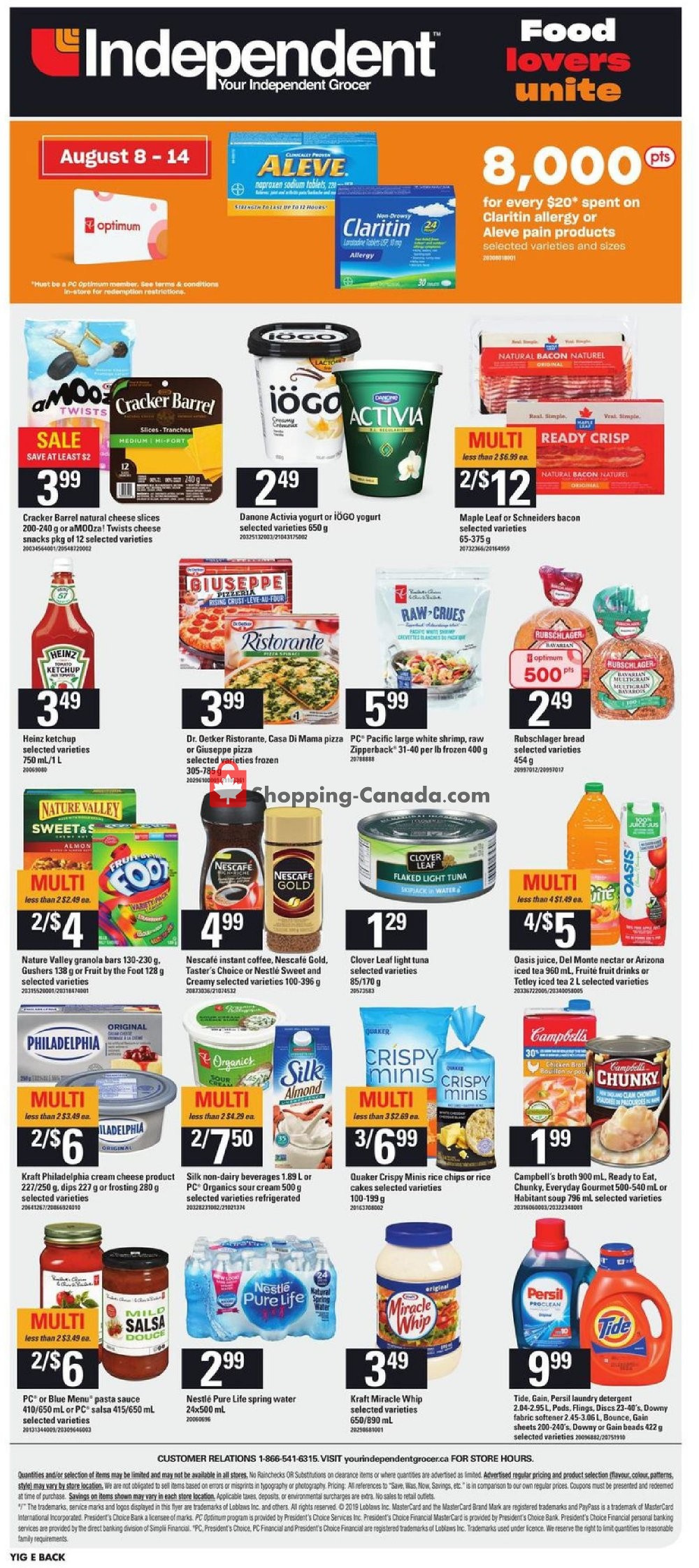 Your Independent Grocer flyer from Thursday August 8, 2019 to Wednesday August 14, 2019 - page 18