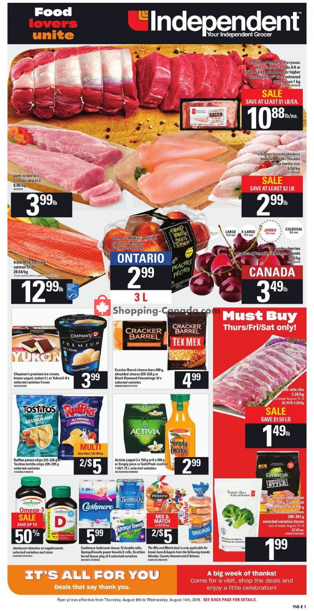 Your Independent Grocer flyer from Thursday August 8, 2019 to Wednesday August 14, 2019 - page 3