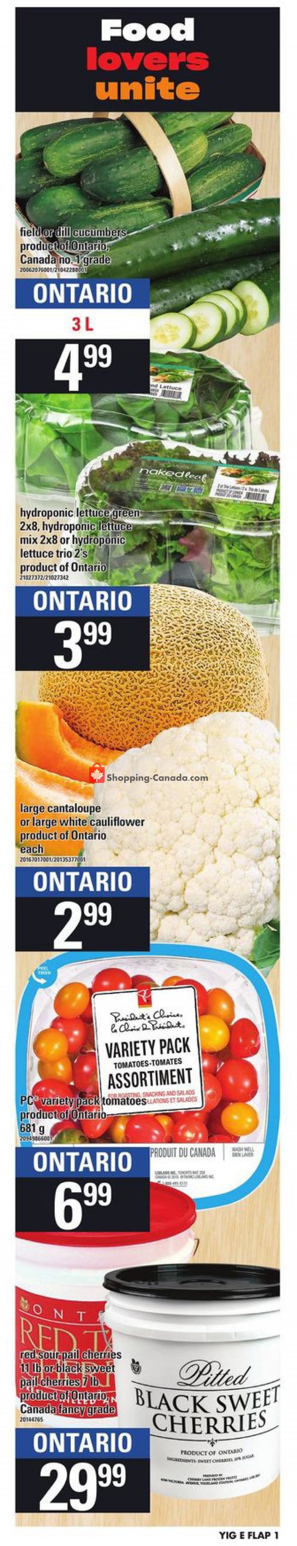 Your Independent Grocer flyer from Thursday July 25, 2019 to Wednesday July 31, 2019 - page 1