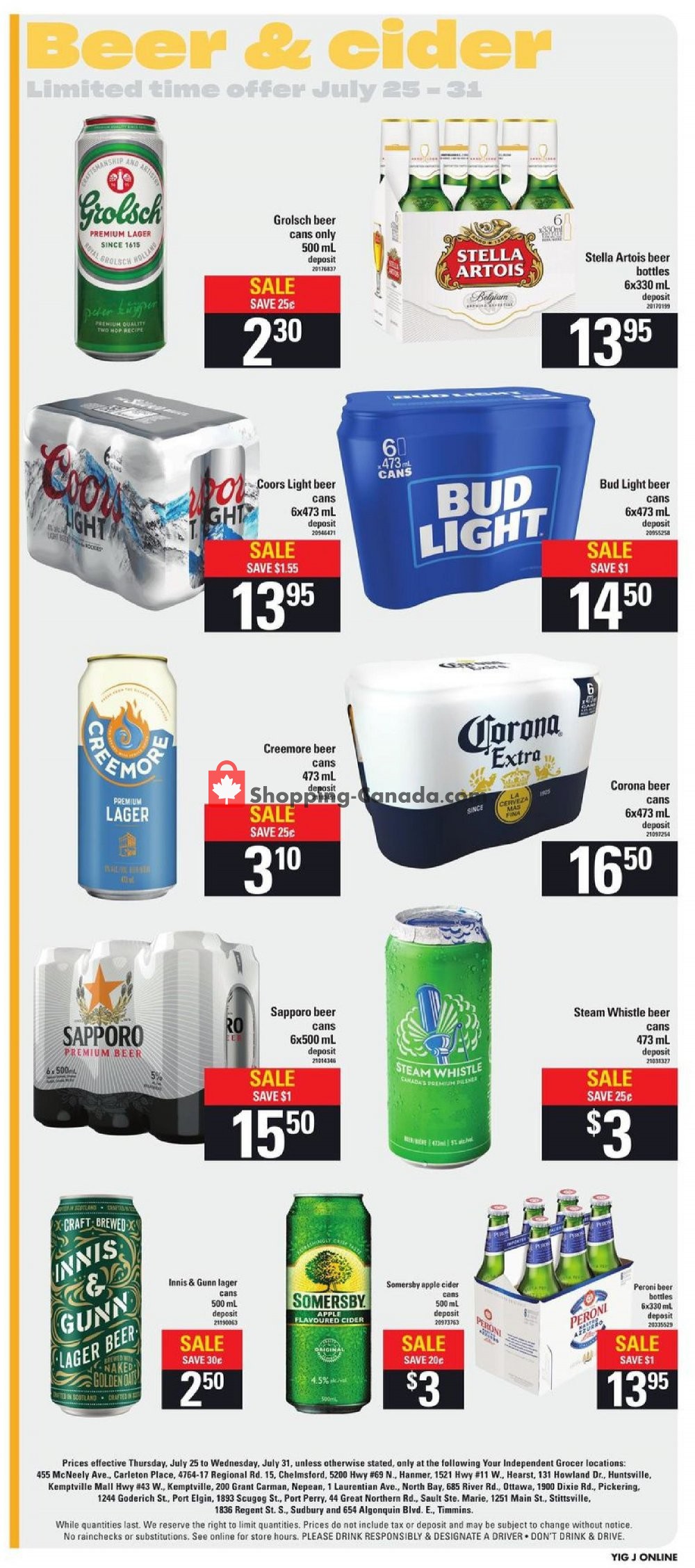 Your Independent Grocer flyer from Thursday July 25, 2019 to Wednesday July 31, 2019 - page 12