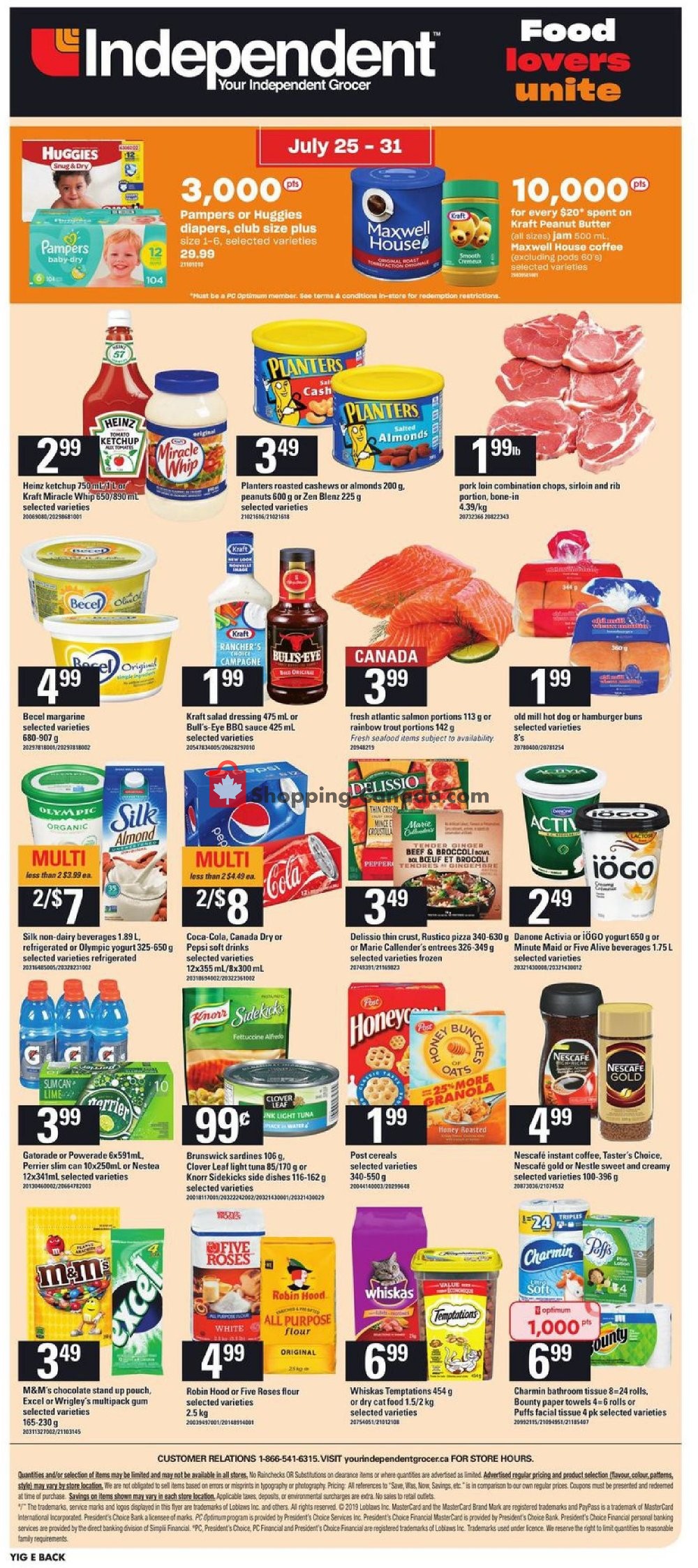 Your Independent Grocer flyer from Thursday July 25, 2019 to Wednesday July 31, 2019 - page 19