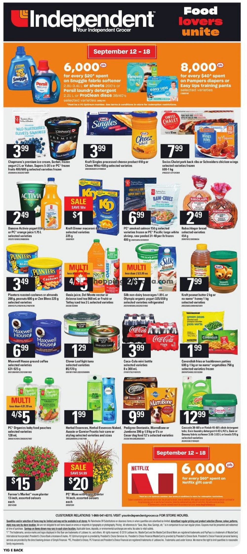 Your Independent Grocer flyer from Thursday September 12, 2019 to Wednesday September 18, 2019 - page 16