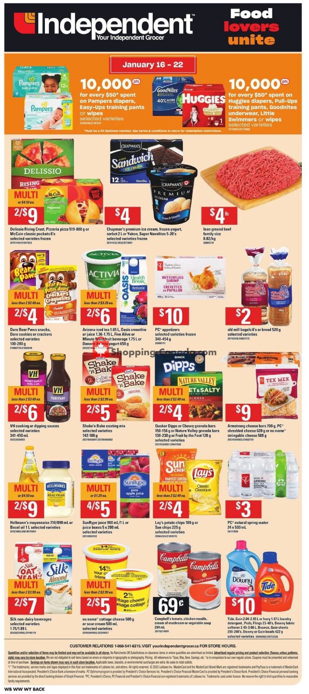 Your Independent Grocer flyer from Thursday January 16, 2020 to Wednesday January 22, 2020 - page 16