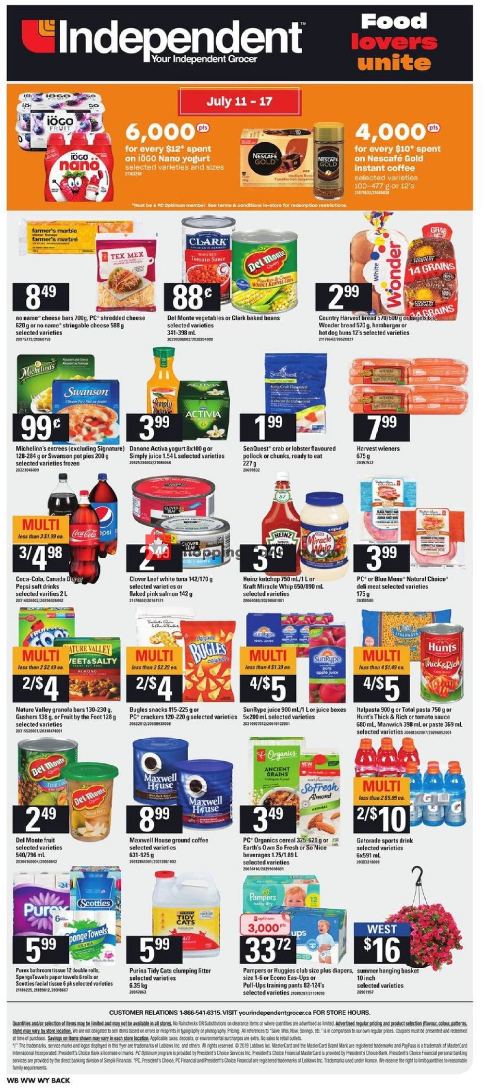 Your Independent Grocer flyer from Thursday July 11, 2019 to Wednesday July 17, 2019 - page 13
